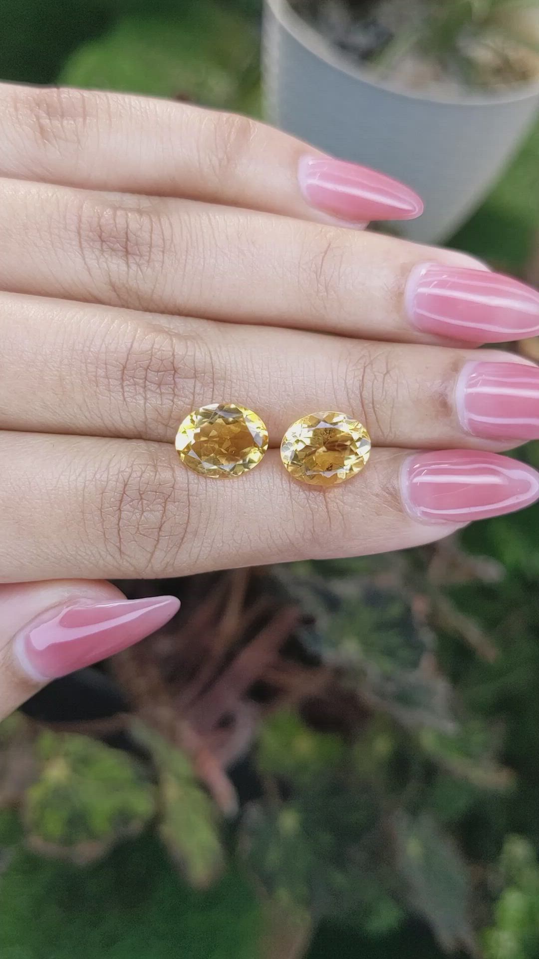5.81&nbsp;Ct.Tw.Total Carat Weight Citrine Pair from Brazil Size Video