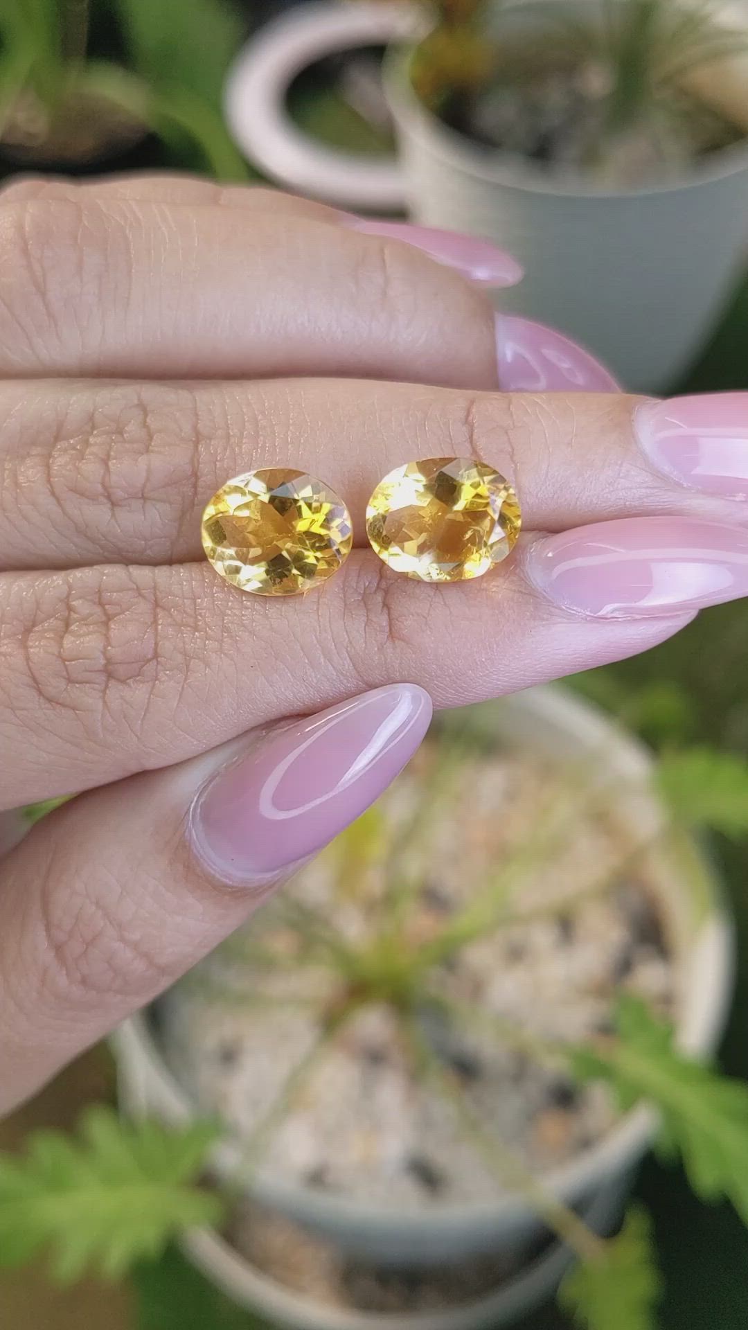 6.35&nbsp;Ct.Tw.Total Carat Weight Citrine Pair from Brazil Size Video