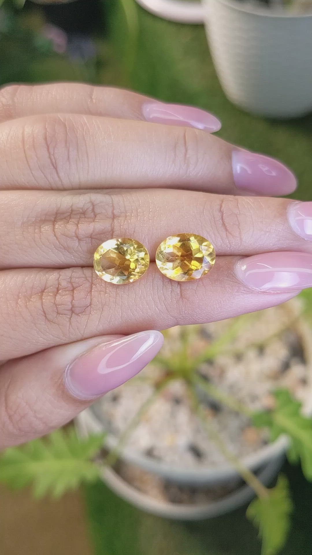 5.73&nbsp;Ct.Tw.Total Carat Weight Citrine Pair from Brazil Size Video