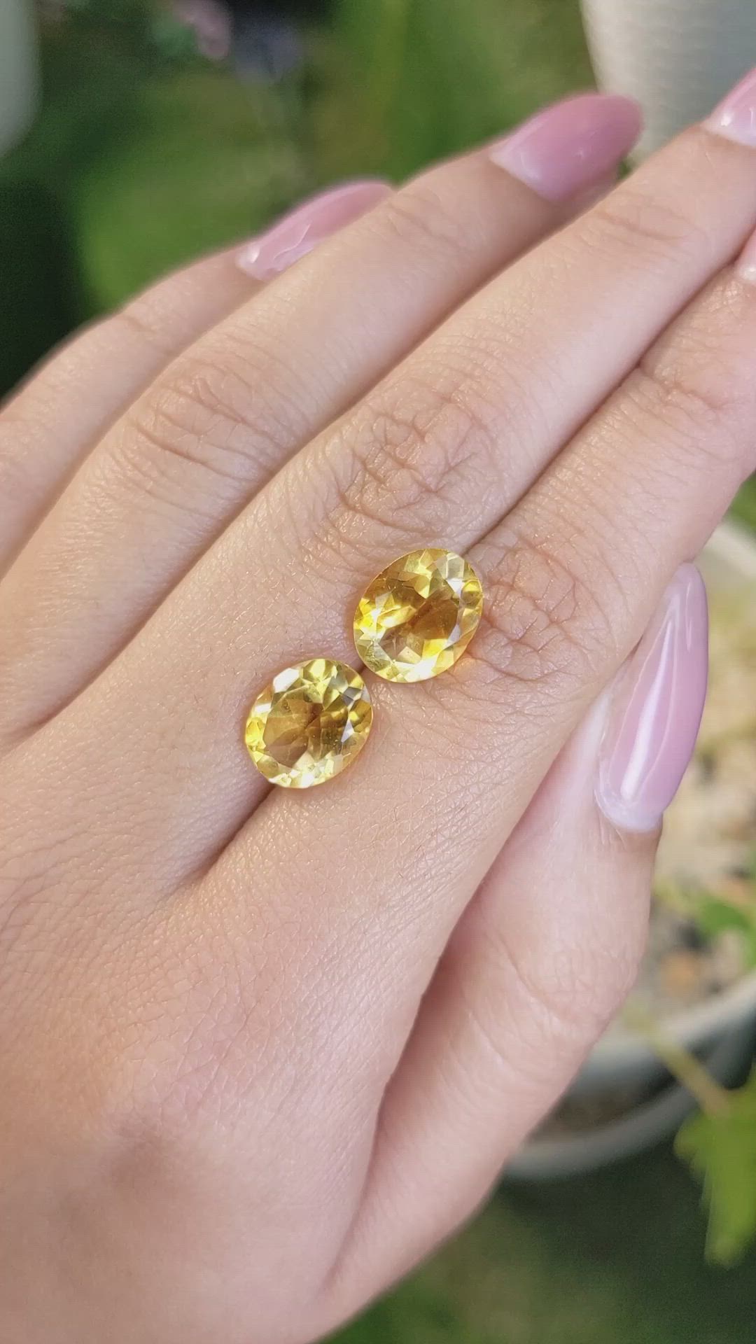 5.73&nbsp;Ct.Tw.Total Carat Weight Citrine Pair from Brazil Size Video