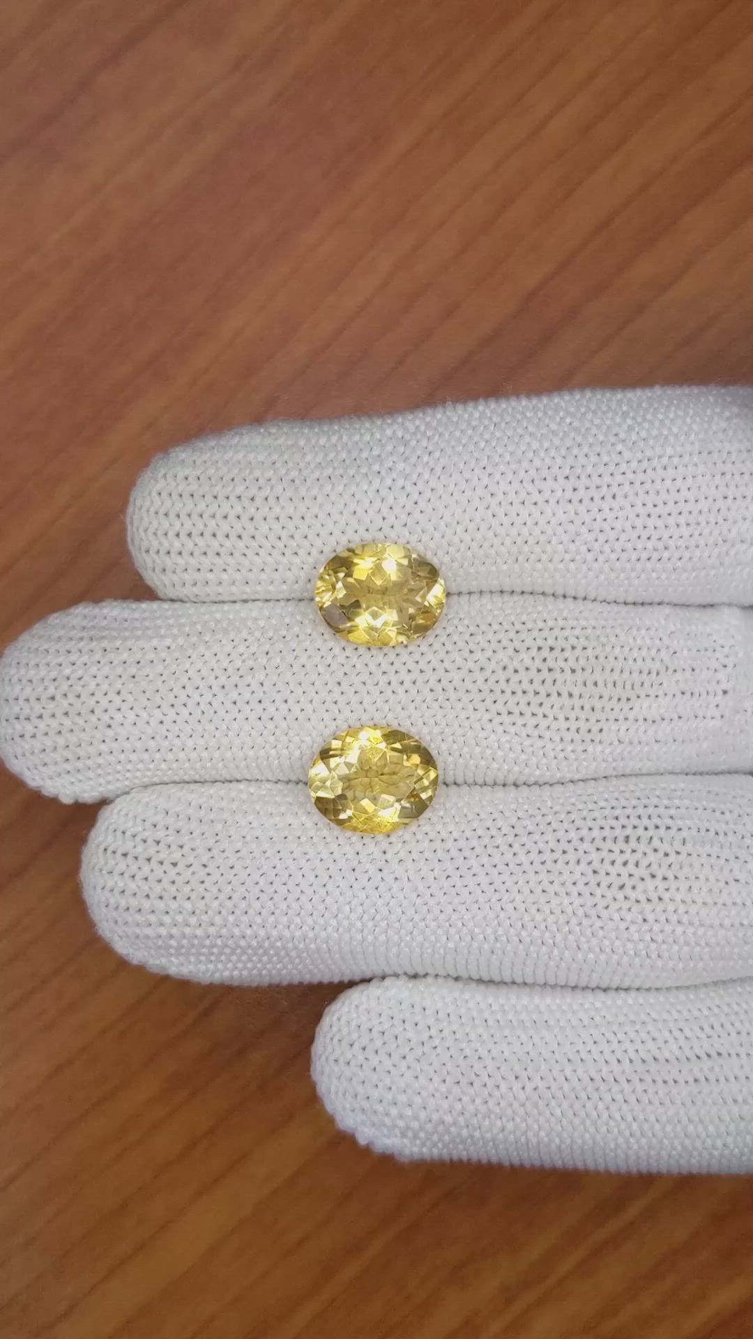 5.54&nbsp;Ct.Tw.Total Carat Weight Citrine Pair from Brazil Size Video