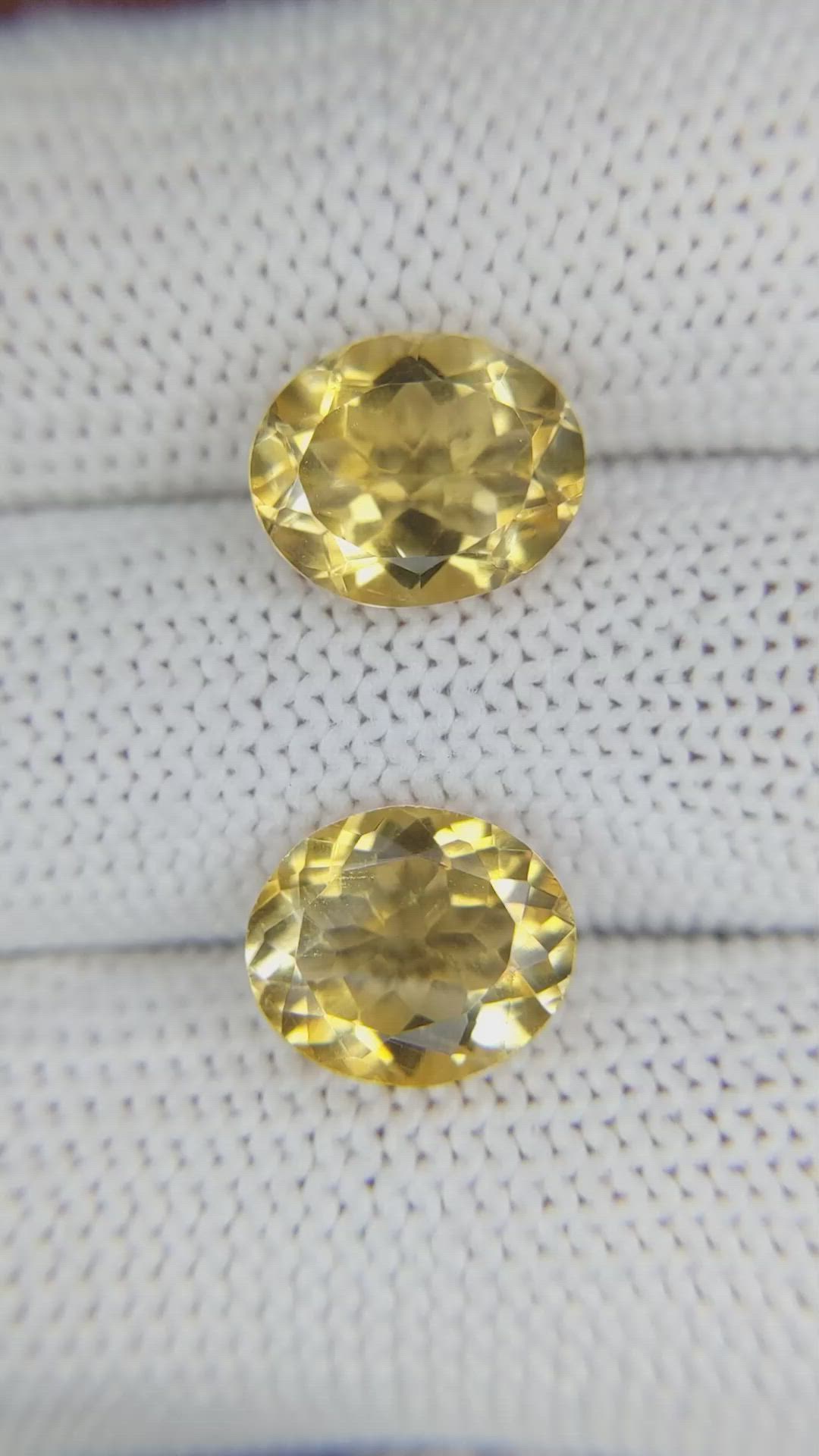 5.54&nbsp;Ct.Tw.Total Carat Weight Citrine Pair from Brazil Size Video