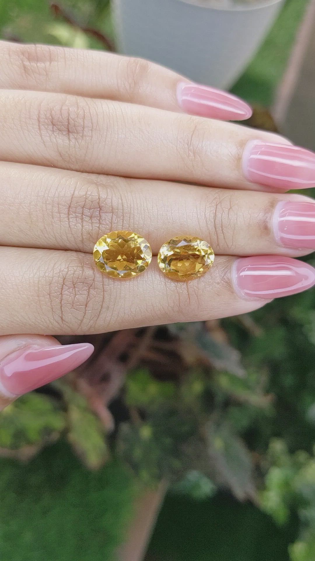 6.73&nbsp;Ct.Tw.Total Carat Weight Citrine Pair from Brazil Size Video