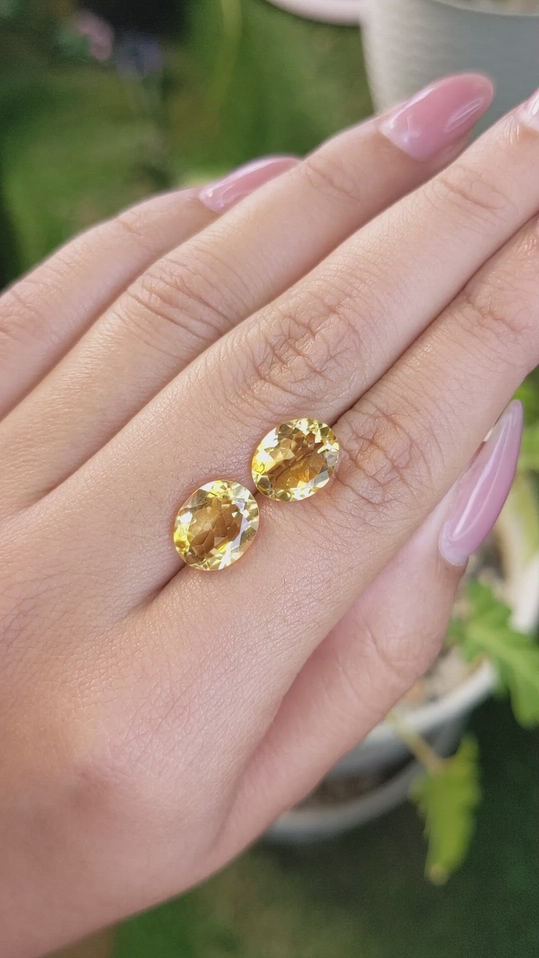 5.47&nbsp;Ct.Tw.Total Carat Weight Citrine Pair from Brazil Size Video