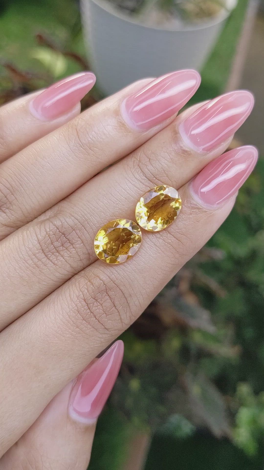 5.80&nbsp;Ct.Tw.Total Carat Weight Citrine Pair from Brazil Size Video