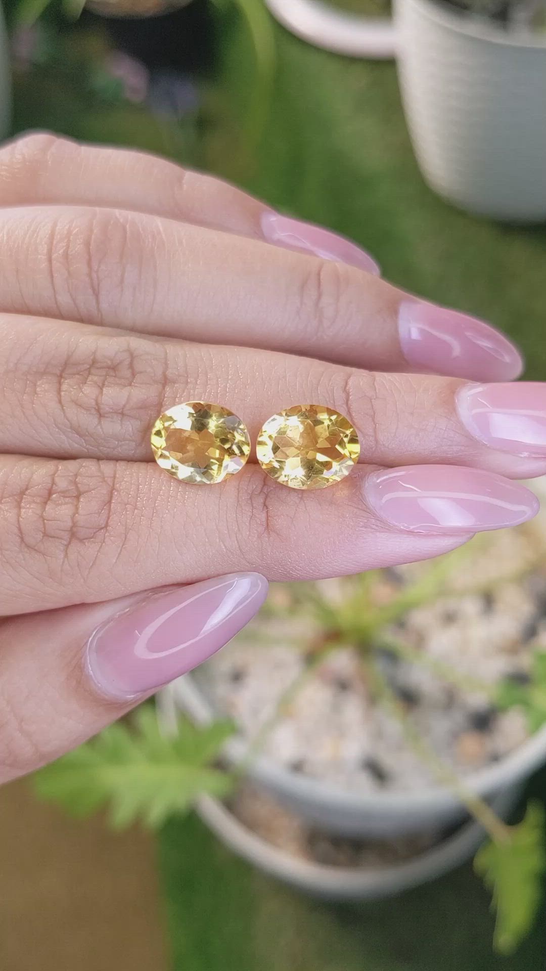 5.99&nbsp;Ct.Tw.Total Carat Weight Citrine Pair from Brazil Size Video