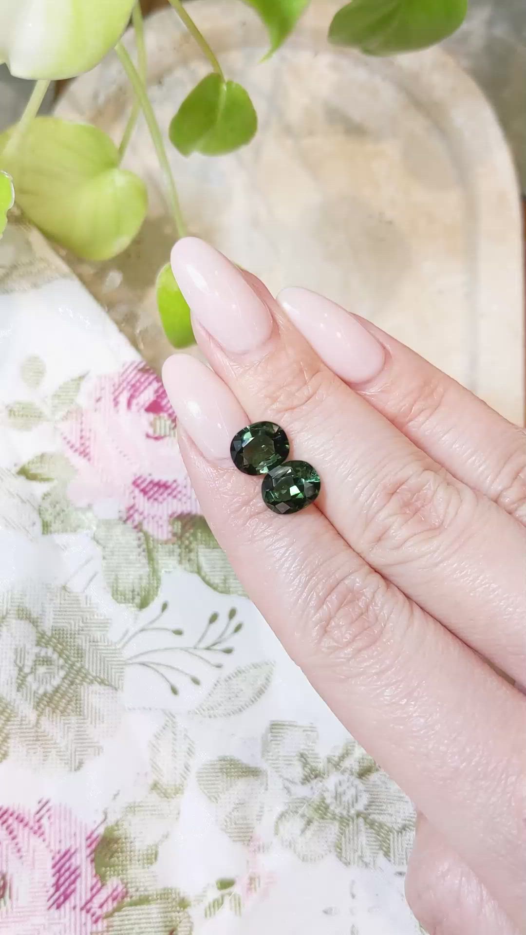 4.31&nbsp;Ct.Tw.Total Carat Weight Tourmaline Pair from Mozambique Size Video