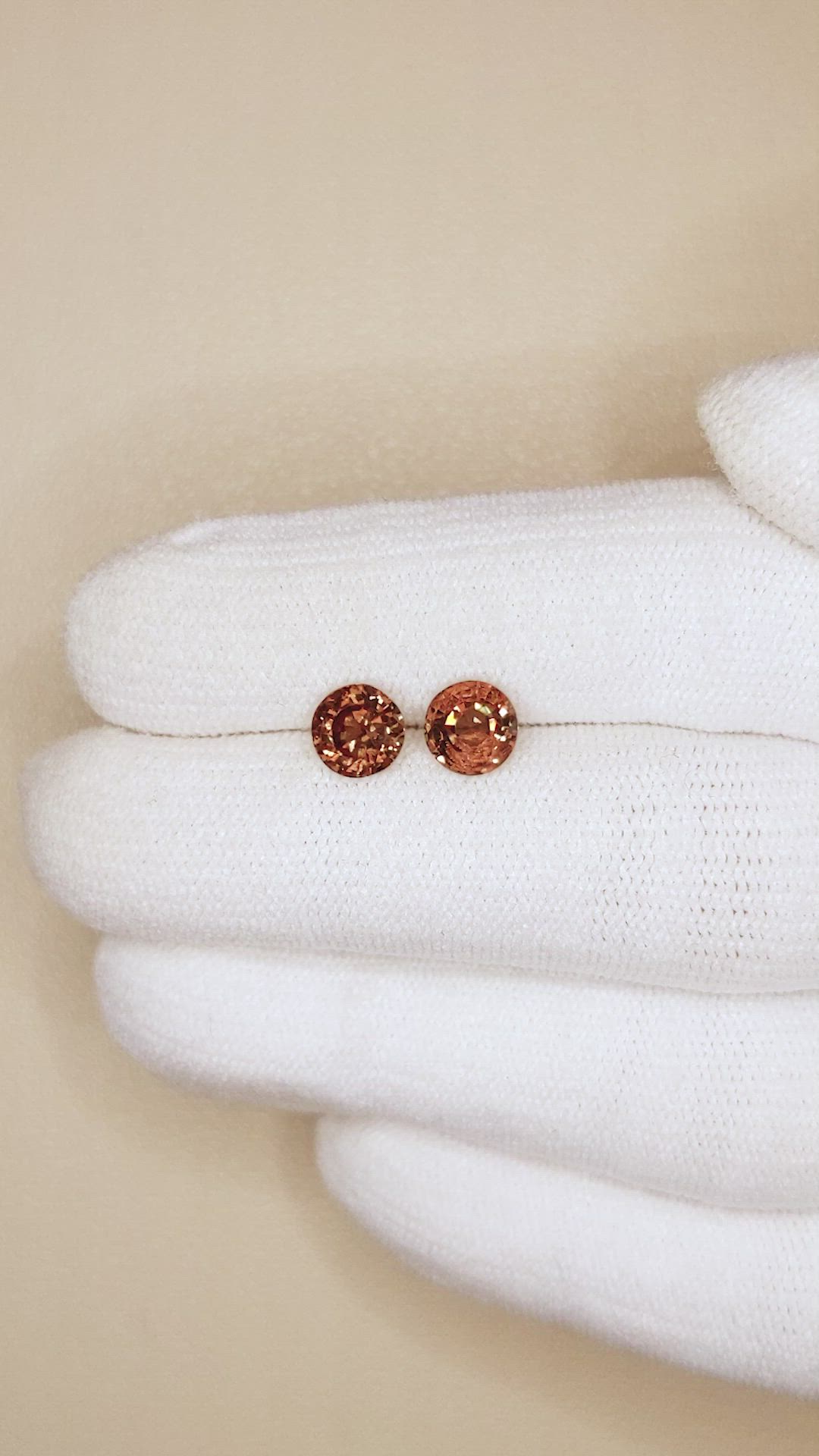 2.30 Ct.Tw.Total Carat Weight Garnet Pair from Tanzania Size Video