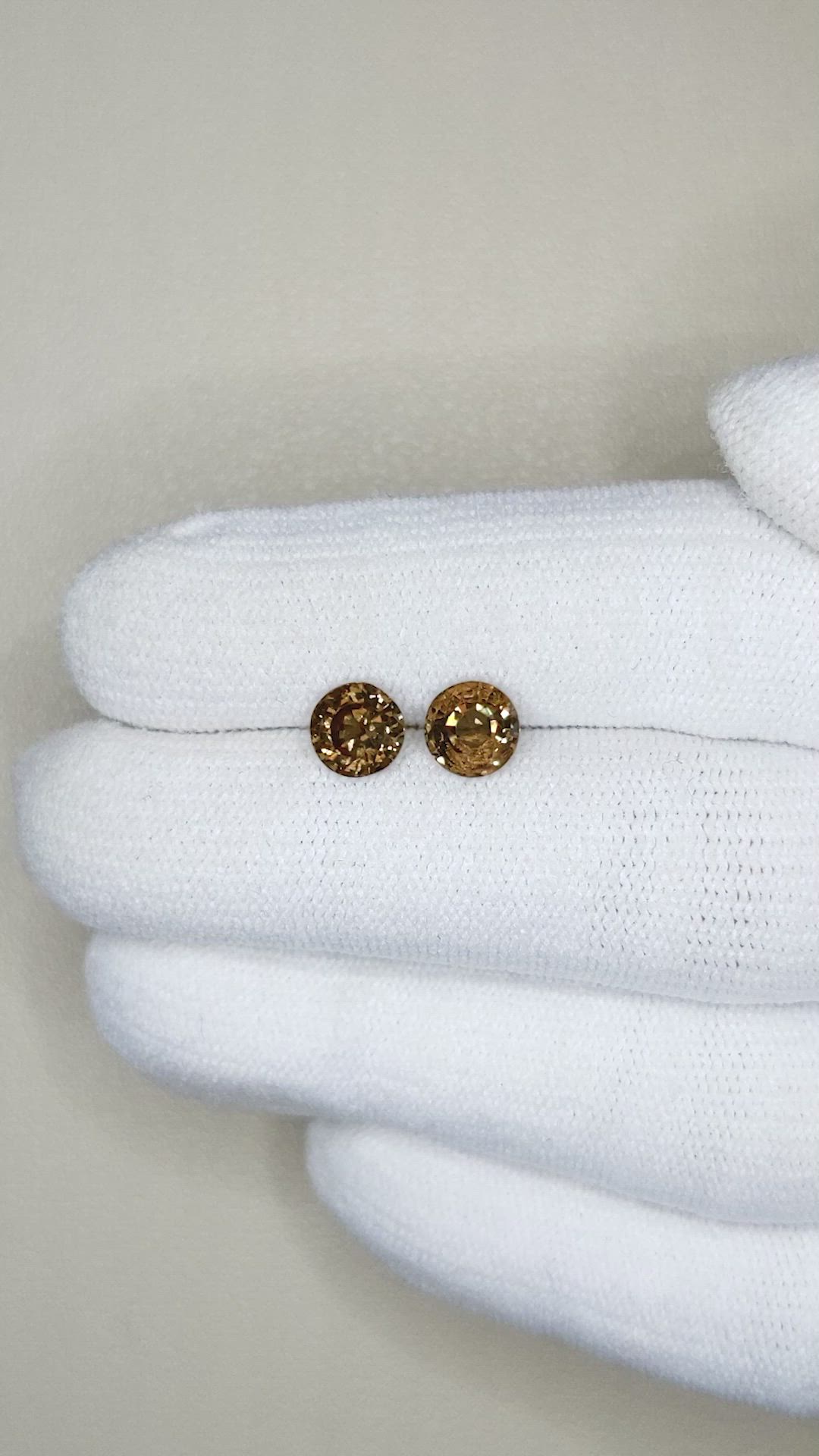 2.30 Ct.Tw.Total Carat Weight Garnet Pair from Tanzania Size Video