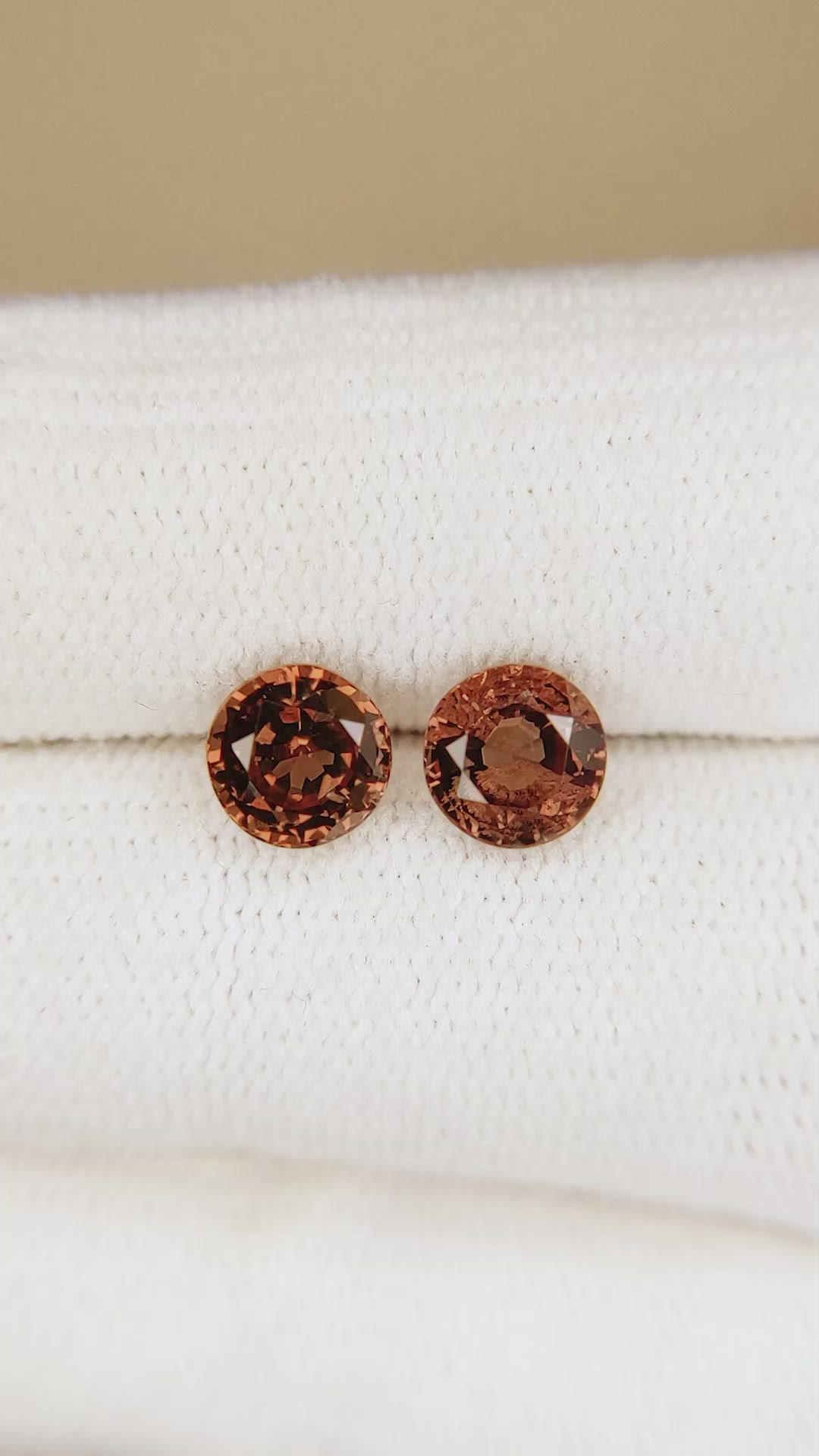 2.30 Ct.Tw.Total Carat Weight Garnet Pair from Tanzania Size Video