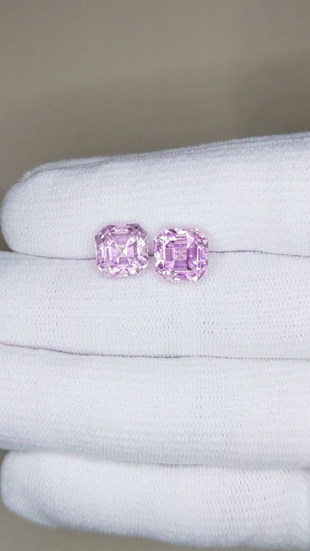 8.01&nbsp;Ct.Tw.Total Carat Weight Kunzite Pair from Afghanistan Size Video