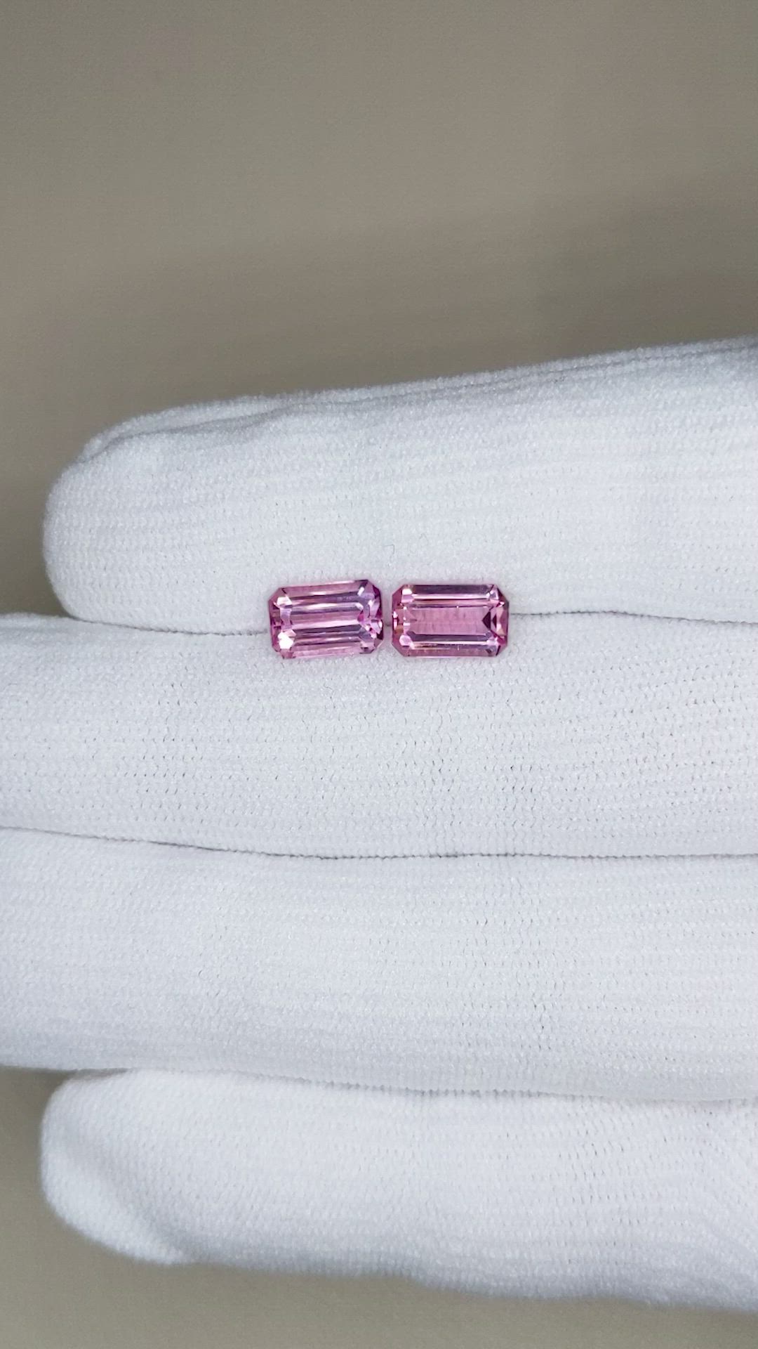 3.68&nbsp;Ct.Tw.Total Carat Weight Tourmaline Pair from Mozambique Size Video