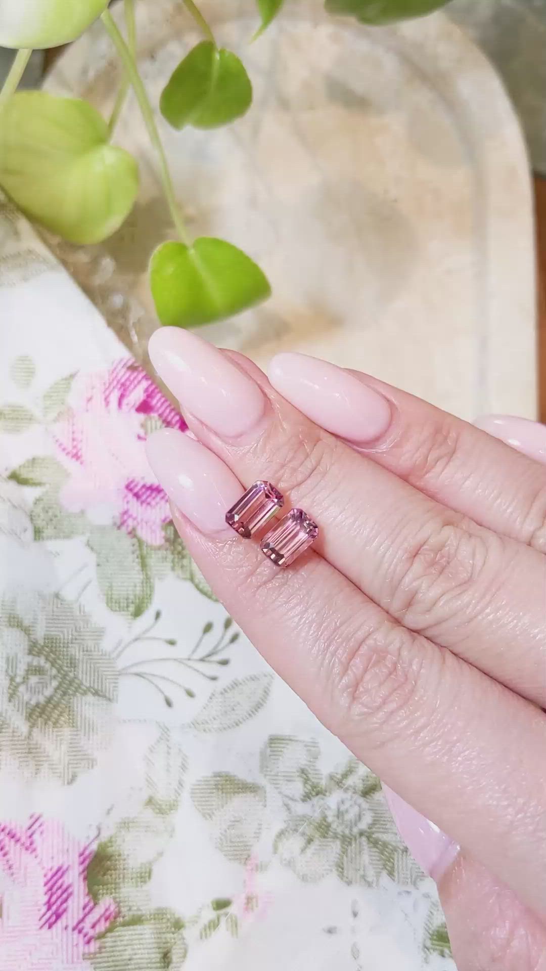 3.68&nbsp;Ct.Tw.Total Carat Weight Tourmaline Pair from Mozambique Size Video