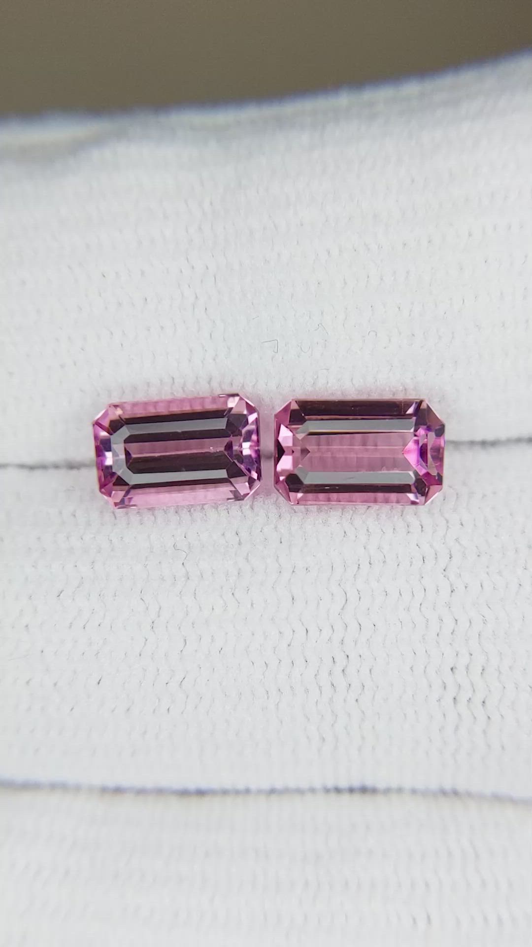 3.68&nbsp;Ct.Tw.Total Carat Weight Tourmaline Pair from Mozambique Size Video