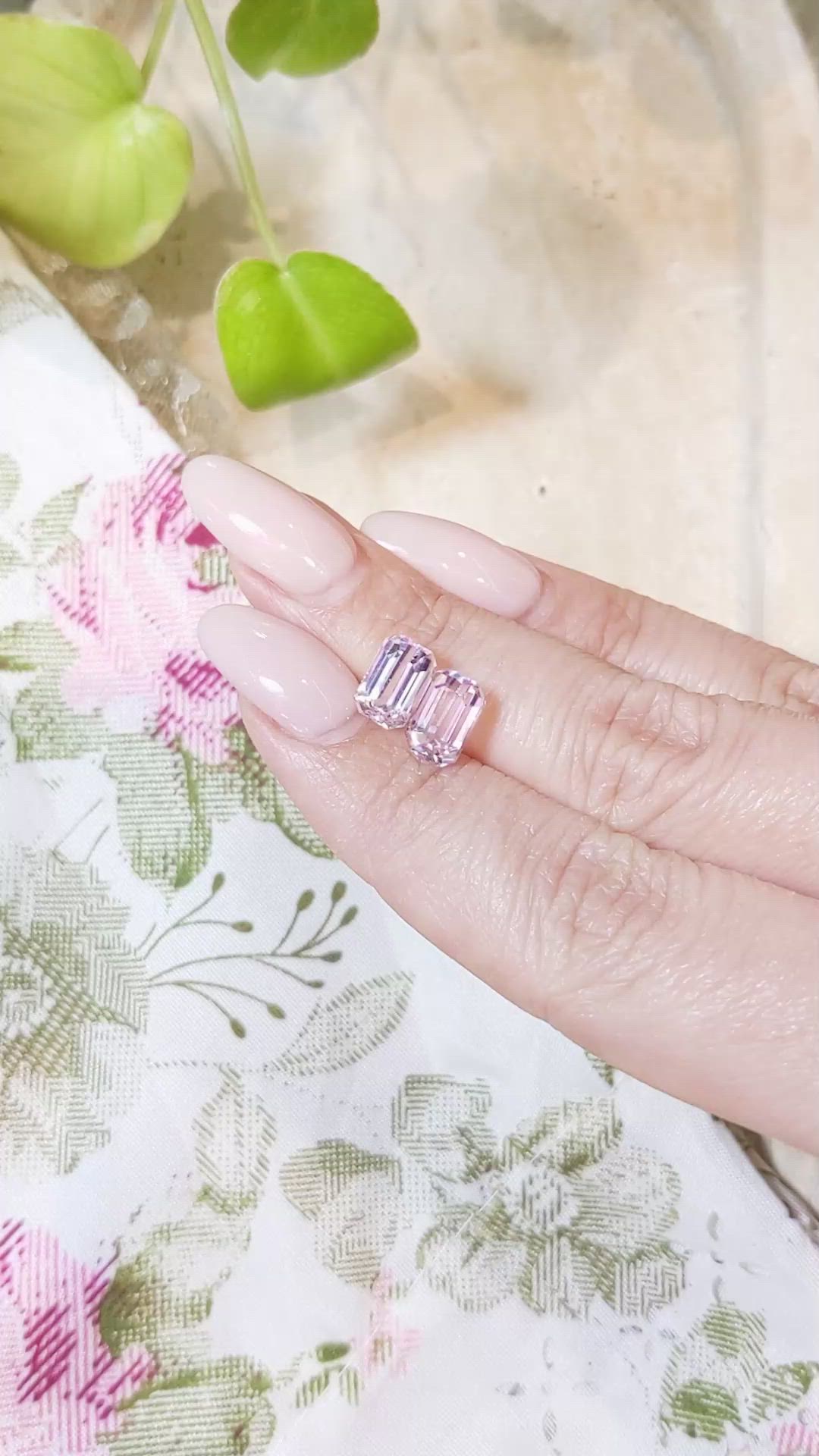 4.33&nbsp;Ct.Tw.Total Carat Weight Kunzite Pair from Afghanistan Size Video