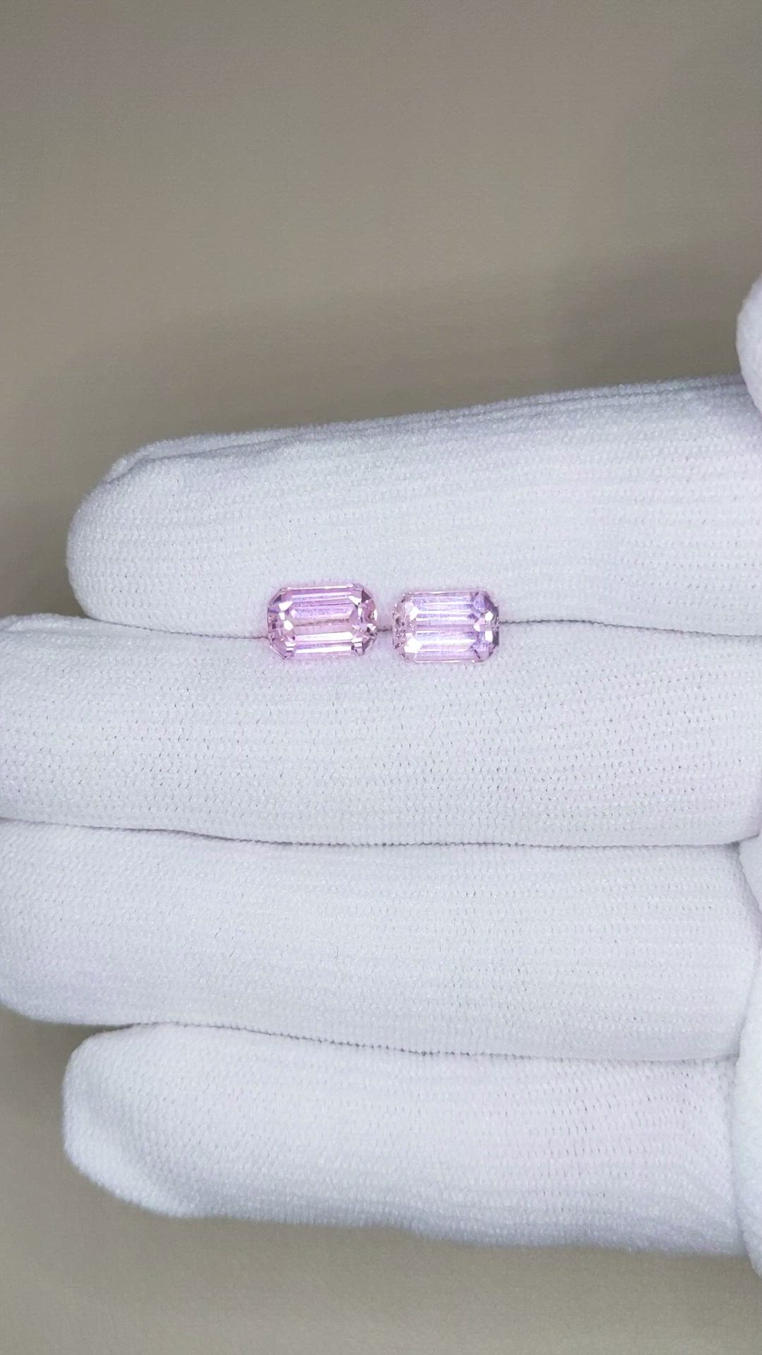 4.33&nbsp;Ct.Tw.Total Carat Weight Kunzite Pair from Afghanistan Size Video