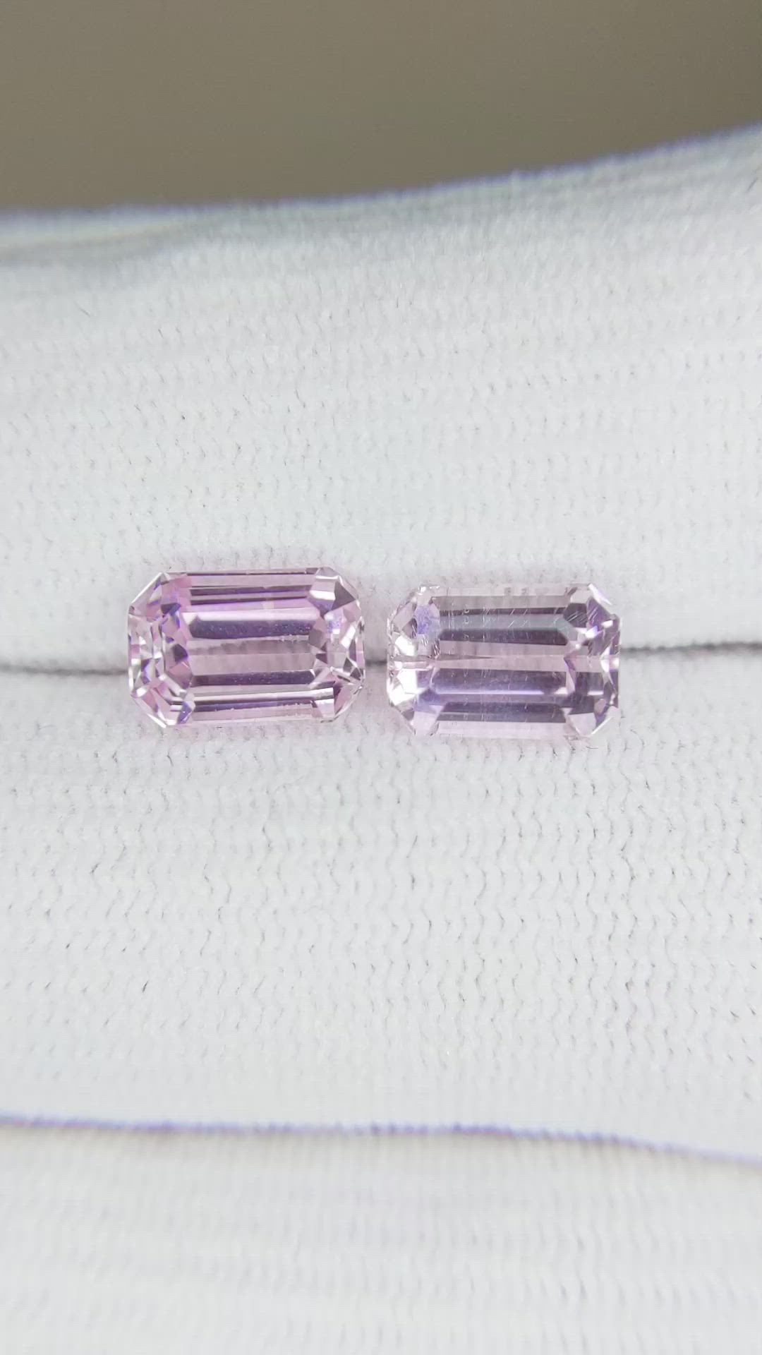 4.33&nbsp;Ct.Tw.Total Carat Weight Kunzite Pair from Afghanistan Size Video