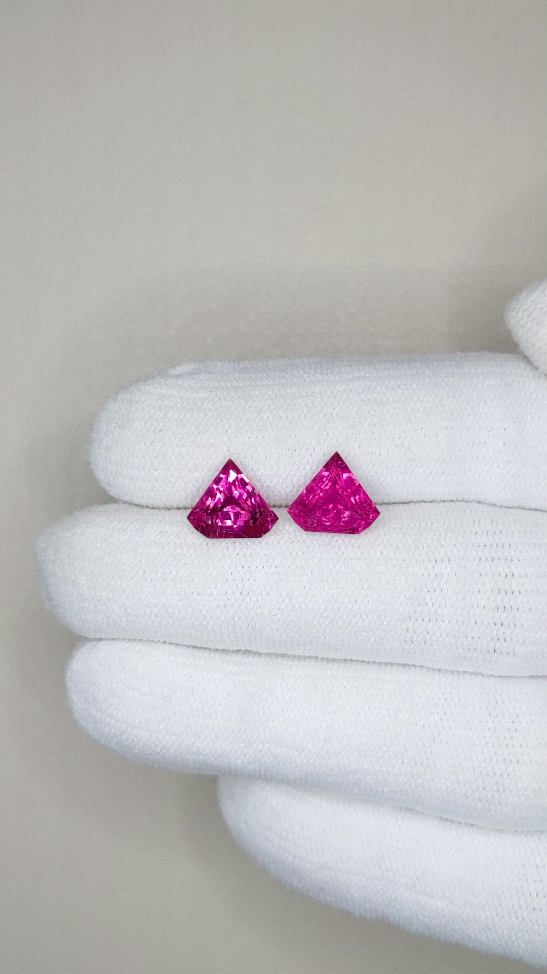 2.92&nbsp;Ct.Tw.Total Carat Weight Rubellite Tourmaline Pair from Brazil Size Video