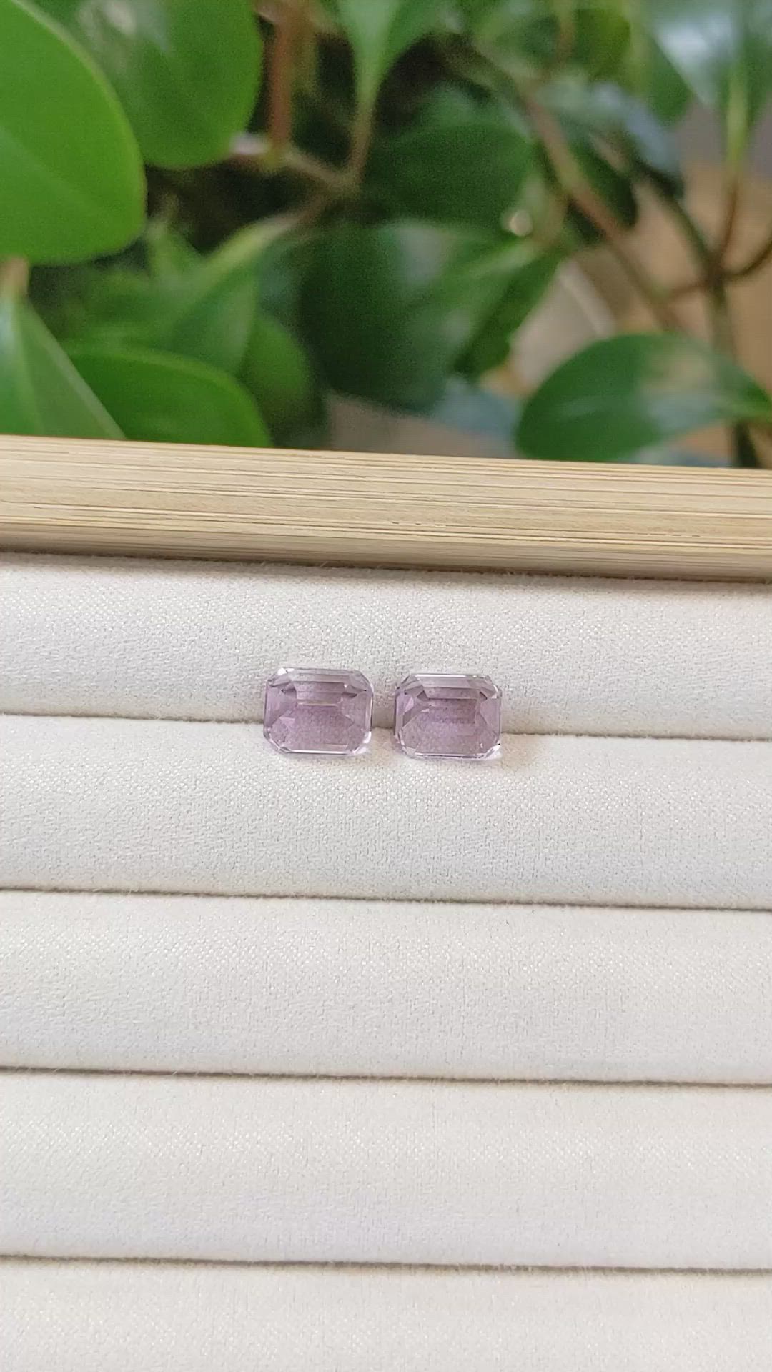 8.67&nbsp;Ct.Tw.Total Carat Weight Kunzite Pair from Afghanistan Size Video