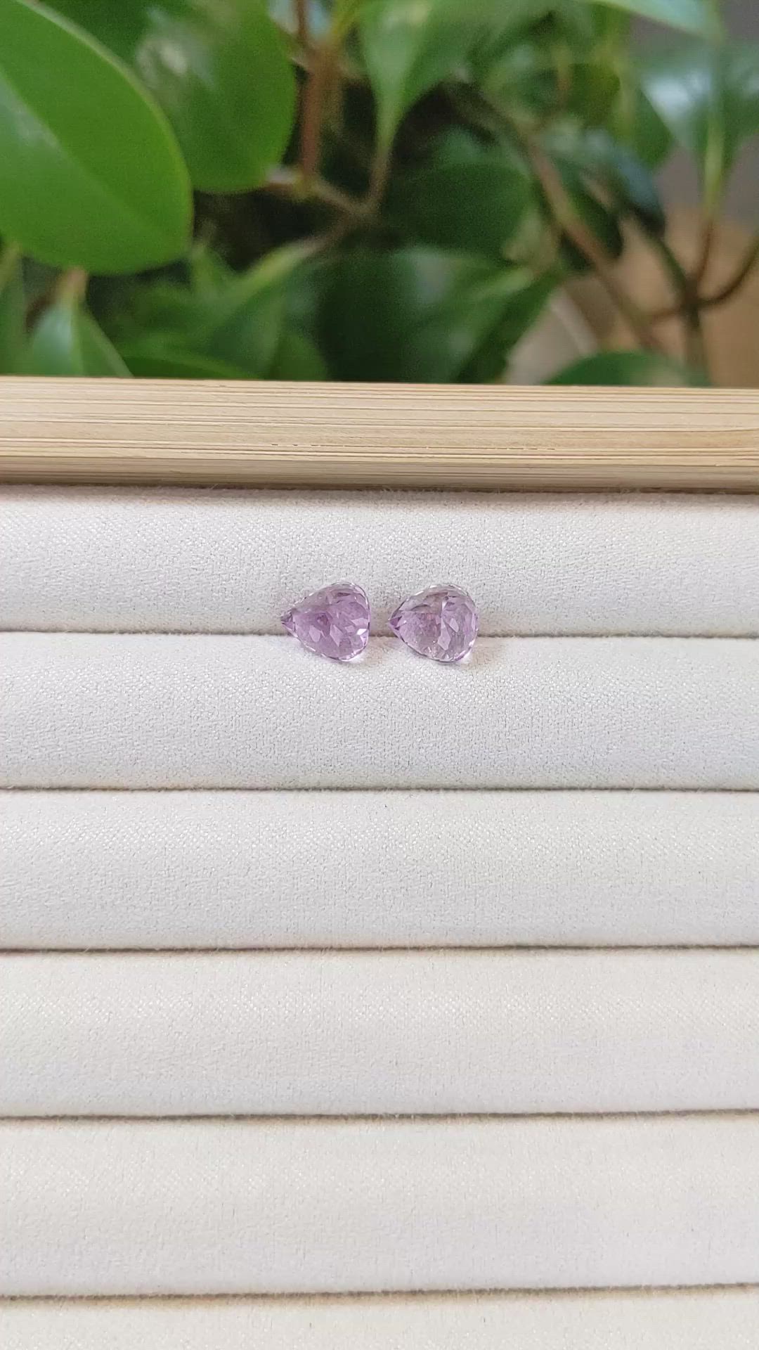 5.42&nbsp;Ct.Tw.Total Carat Weight Kunzite Pair from Afghanistan Size Video