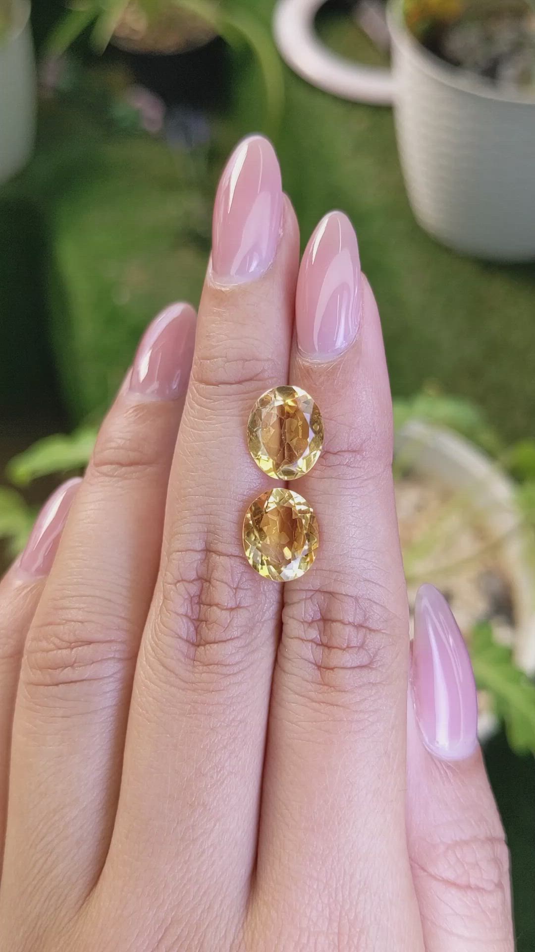 5.72&nbsp;Ct.Tw.Total Carat Weight Citrine Pair from Brazil Size Video