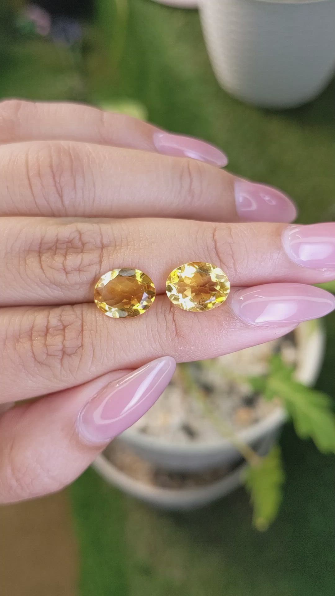 5.38&nbsp;Ct.Tw.Total Carat Weight Citrine Pair from Brazil Size Video