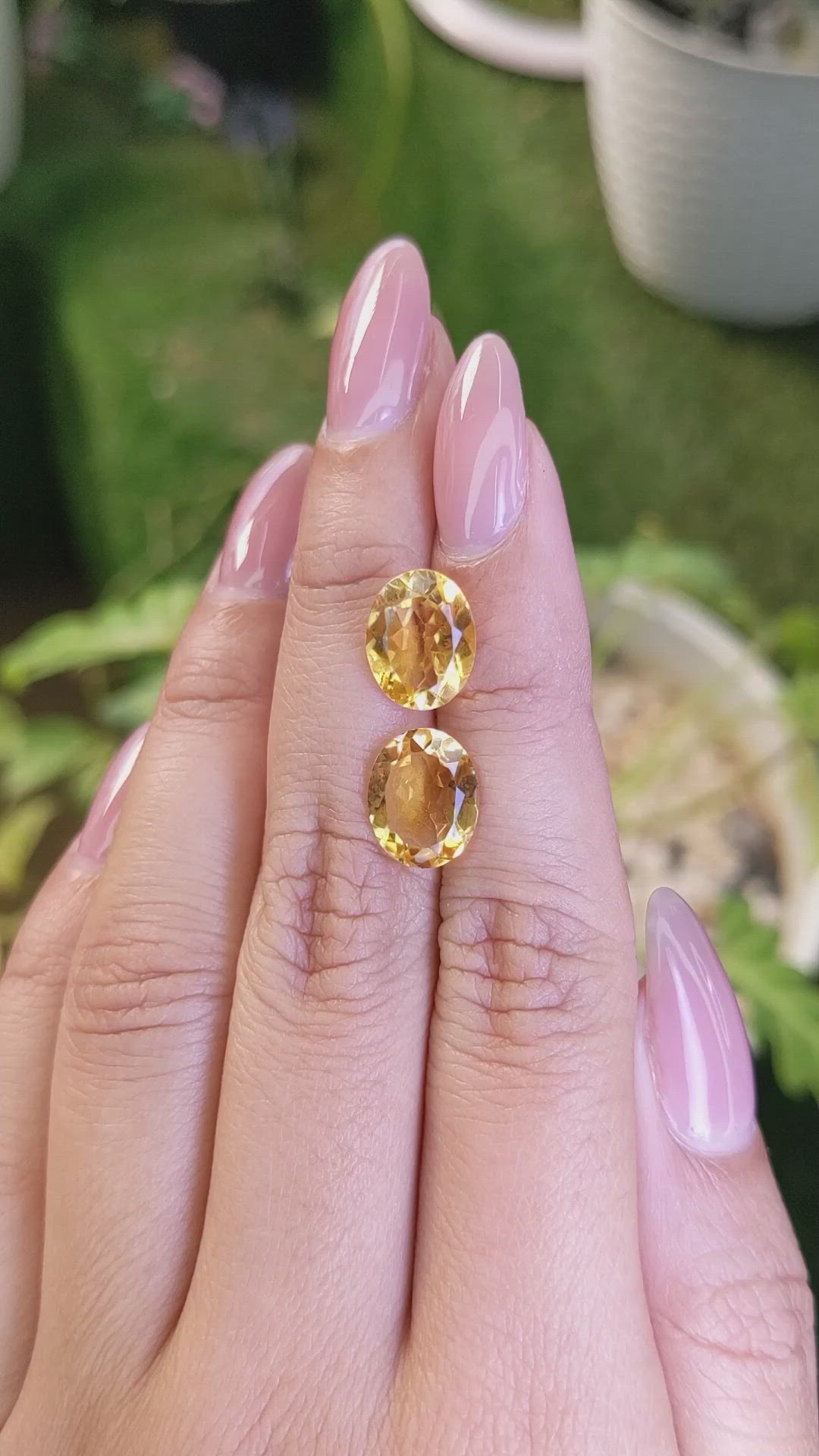 5.38&nbsp;Ct.Tw.Total Carat Weight Citrine Pair from Brazil Size Video