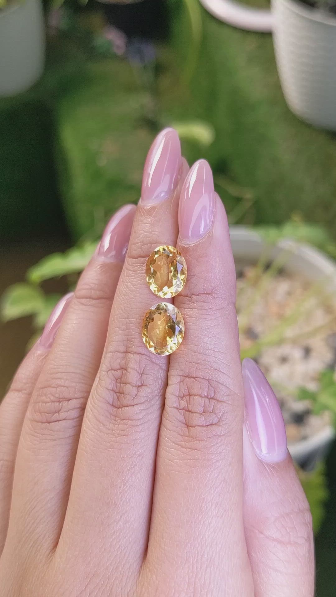 5.49&nbsp;Ct.Tw.Total Carat Weight Citrine Pair from Brazil Size Video