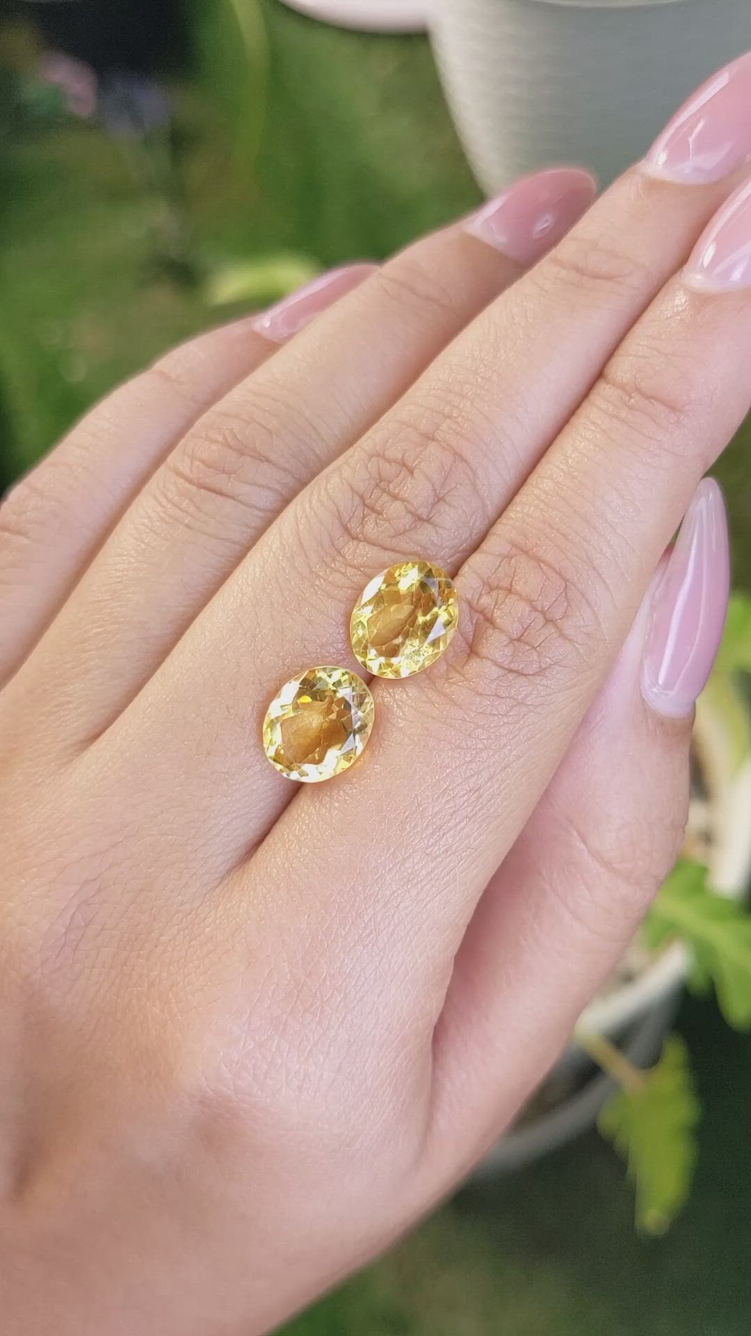 5.49&nbsp;Ct.Tw.Total Carat Weight Citrine Pair from Brazil Size Video