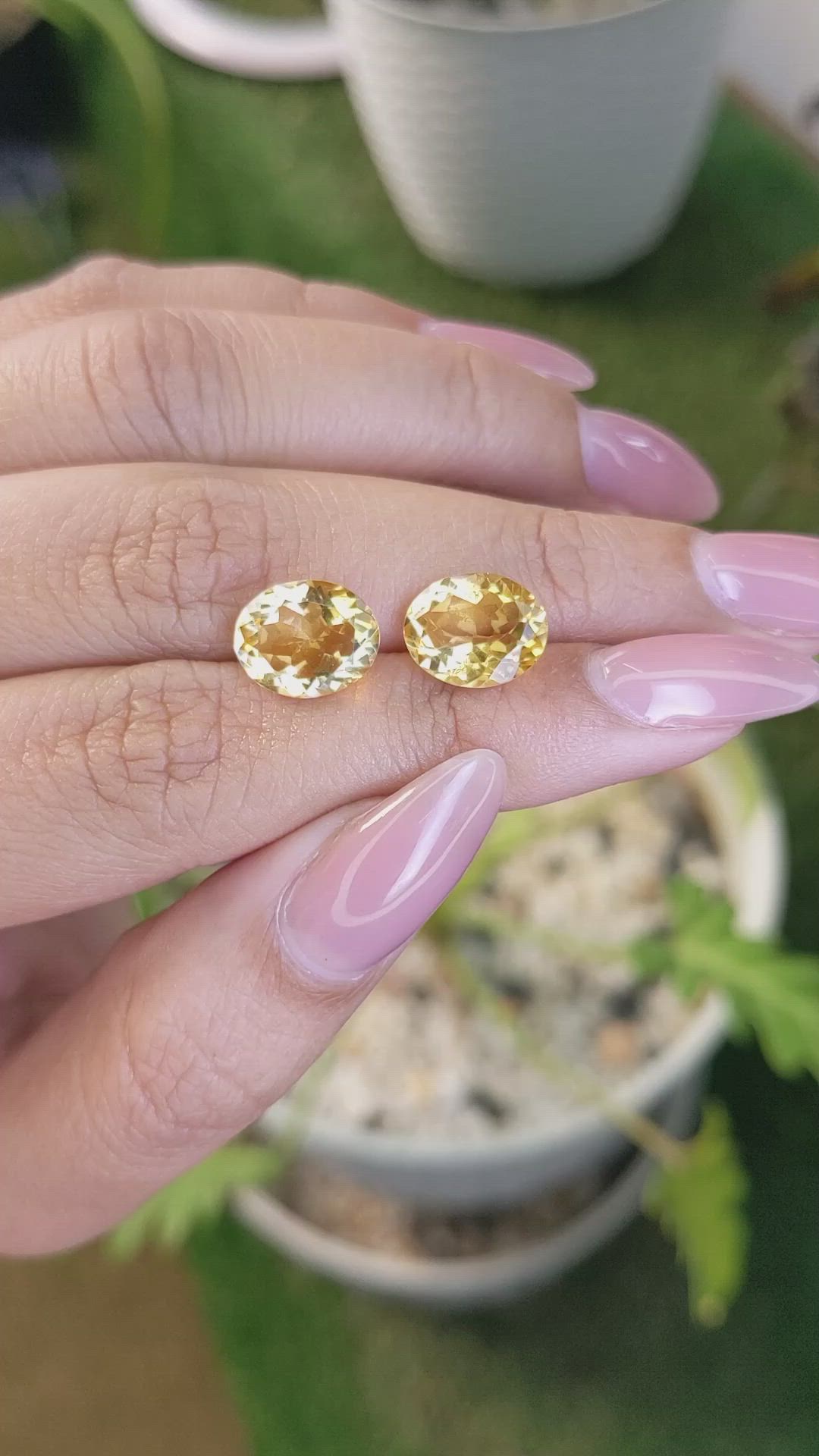 5.49&nbsp;Ct.Tw.Total Carat Weight Citrine Pair from Brazil Size Video