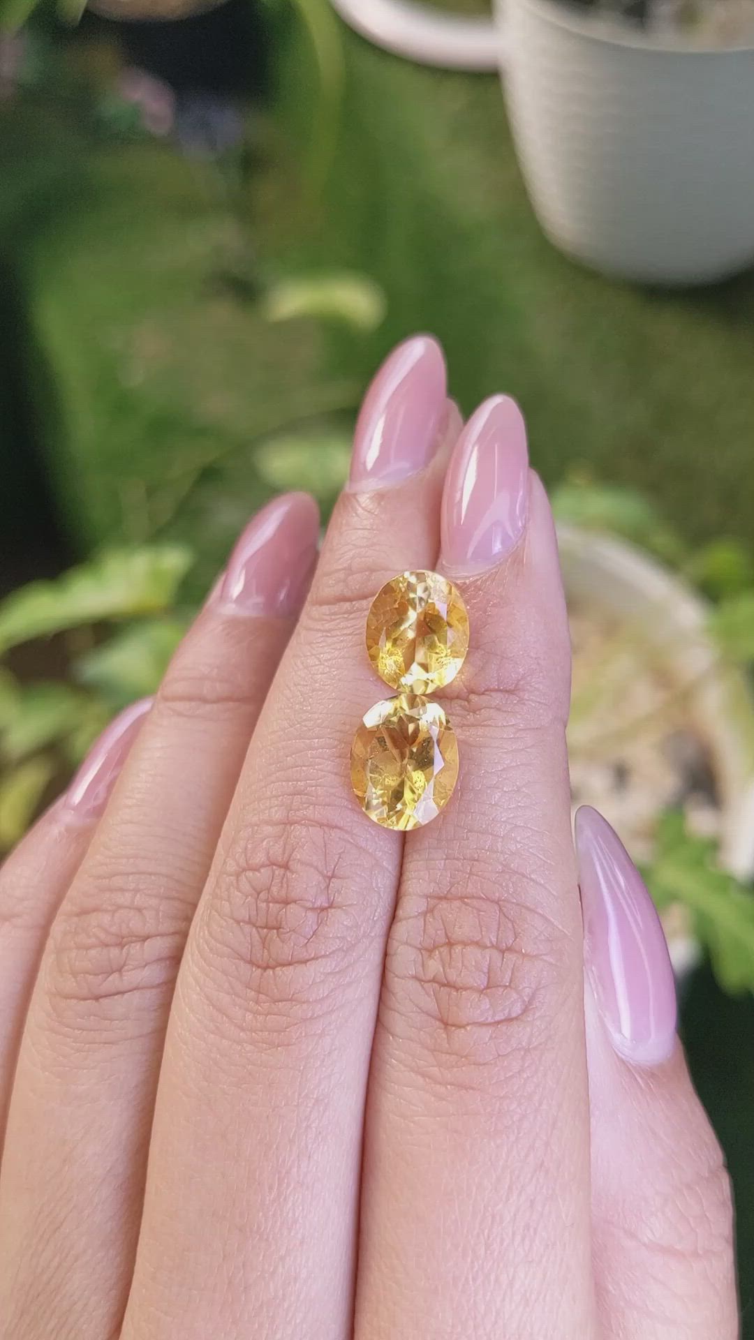 6.27&nbsp;Ct.Tw.Total Carat Weight Citrine Pair from Brazil Size Video