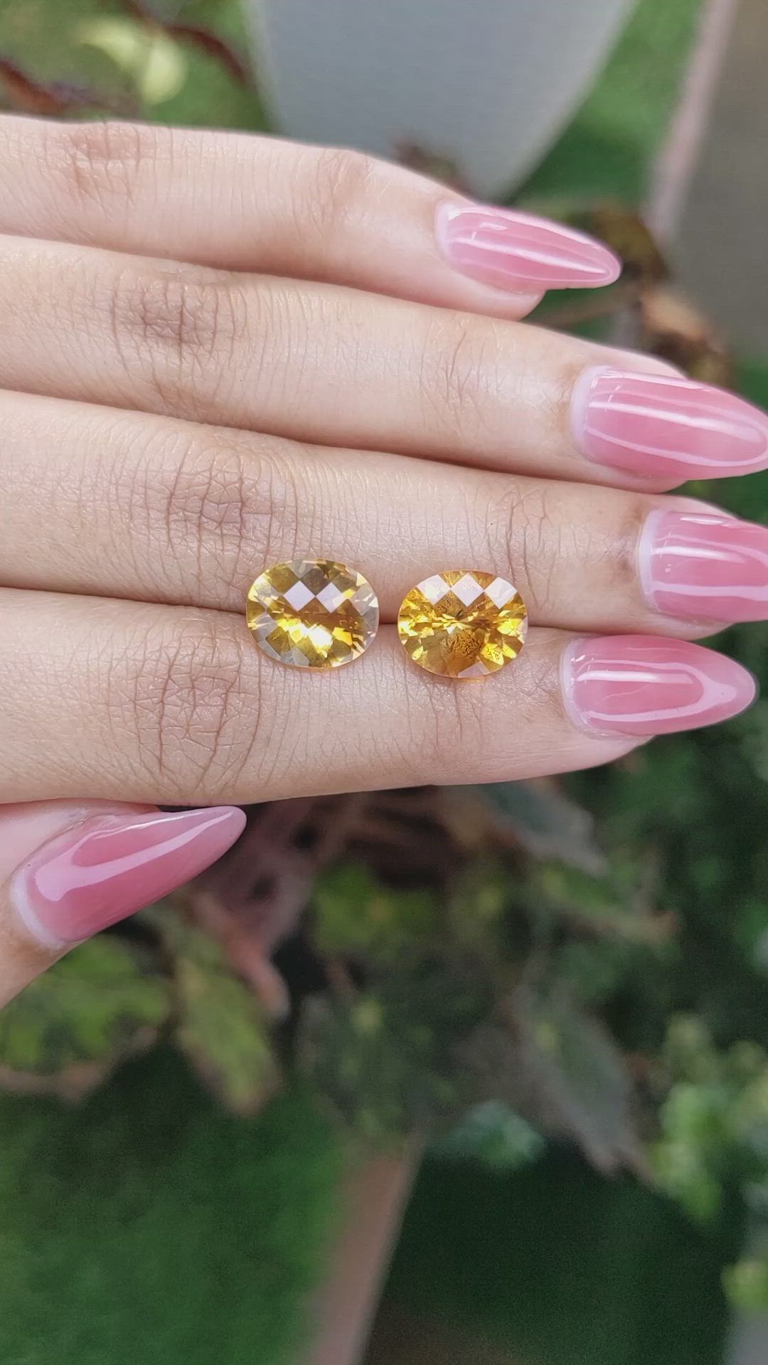 5.80&nbsp;Ct.Tw.Total Carat Weight Citrine Pair from Brazil Size Video