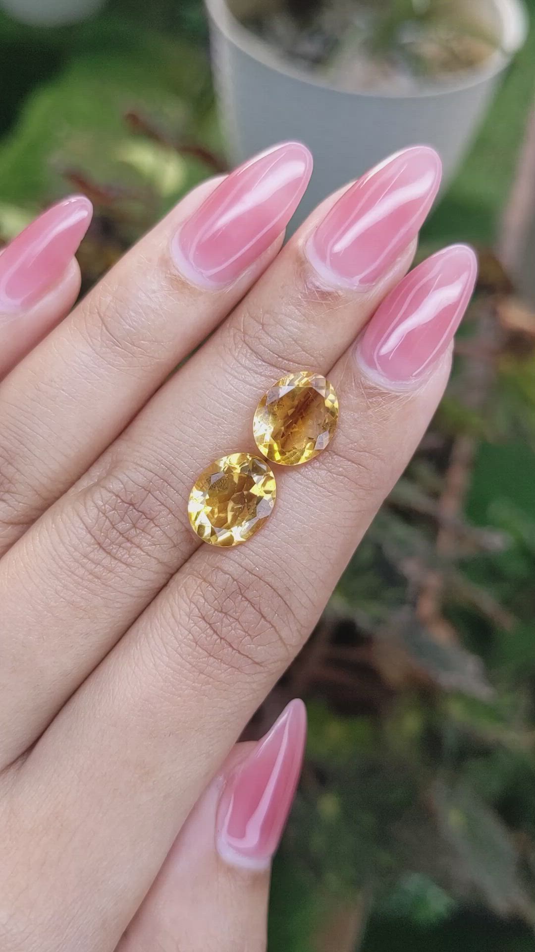 5.74&nbsp;Ct.Tw.Total Carat Weight Citrine Pair from Brazil Size Video