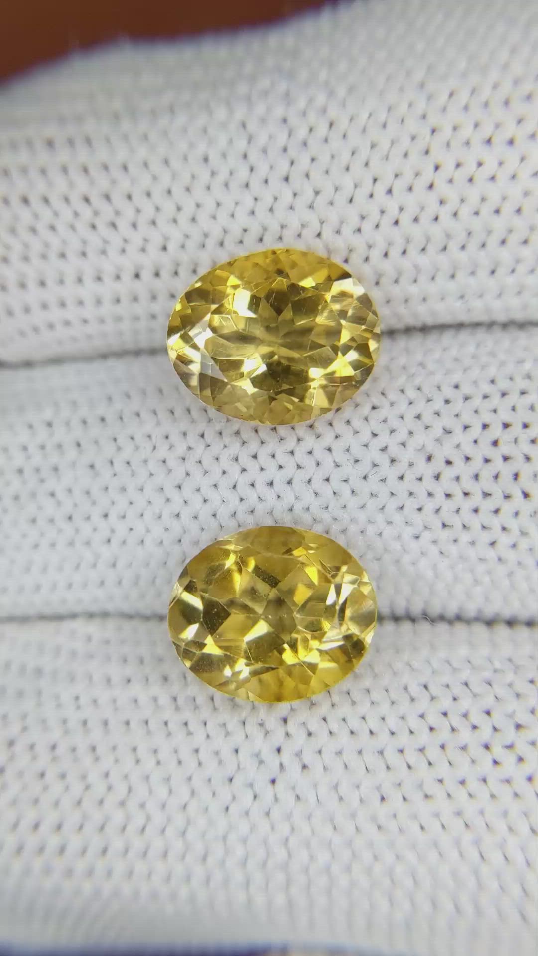 6.70&nbsp;Ct.Tw.Total Carat Weight Citrine Pair from Brazil Size Video
