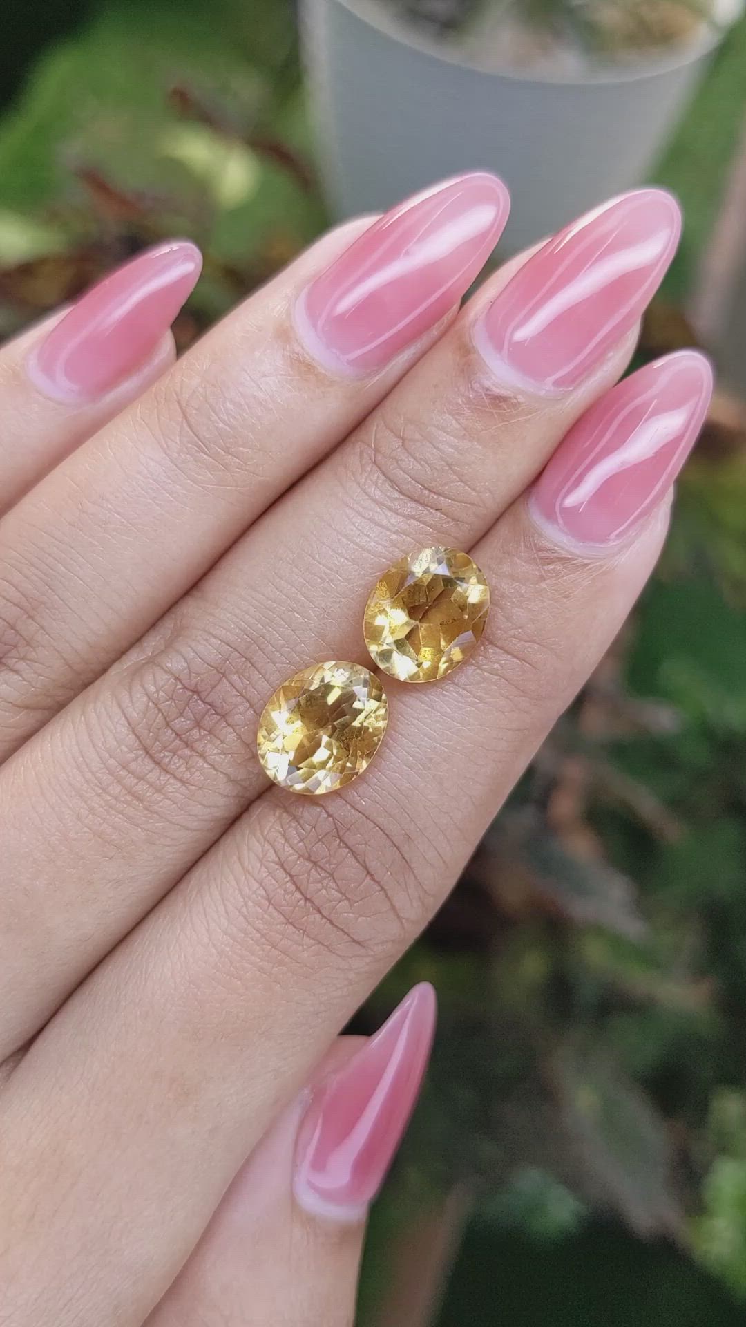 6.70&nbsp;Ct.Tw.Total Carat Weight Citrine Pair from Brazil Size Video