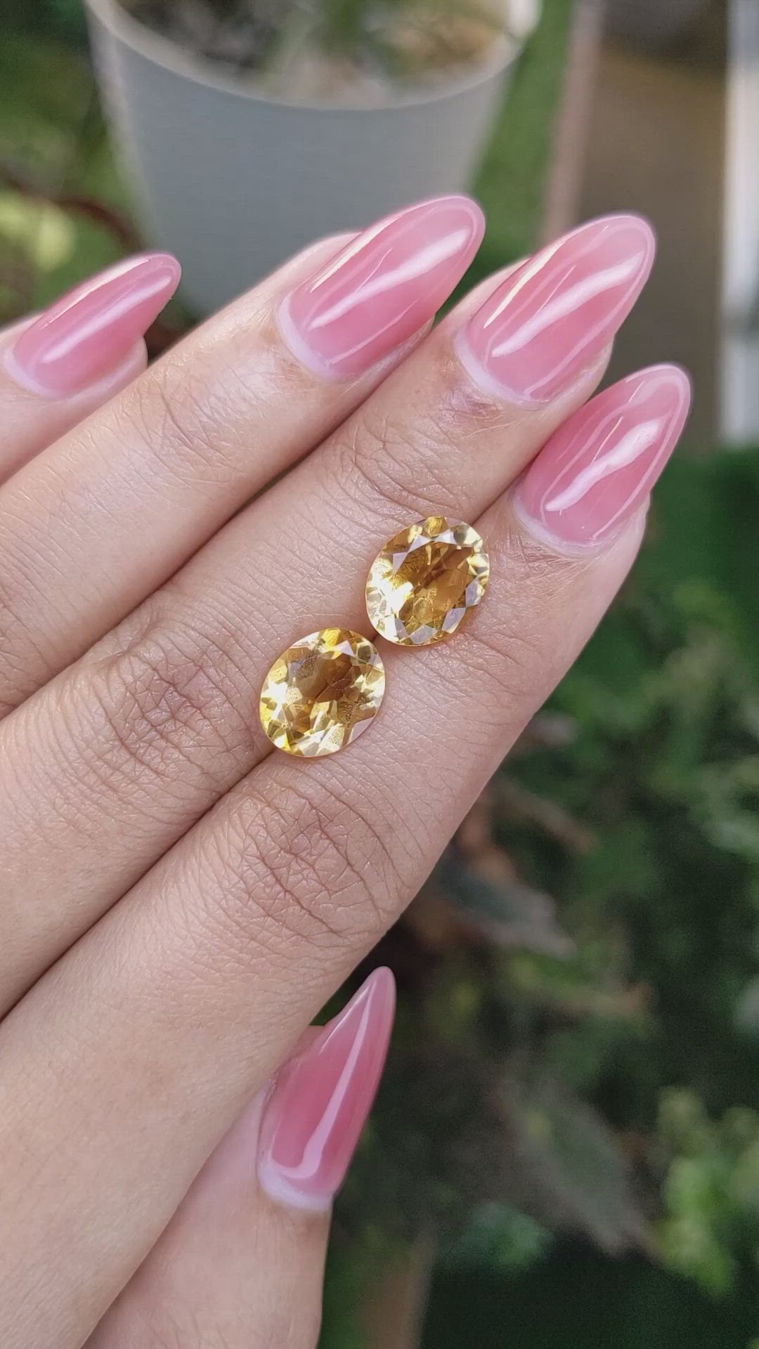 5.35&nbsp;Ct.Tw.Total Carat Weight Citrine Pair from Brazil Size Video