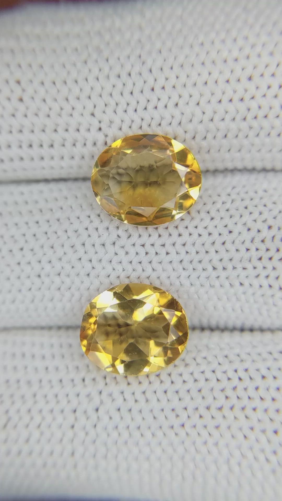 4.86&nbsp;Ct.Tw.Total Carat Weight Citrine Pair from Brazil Size Video