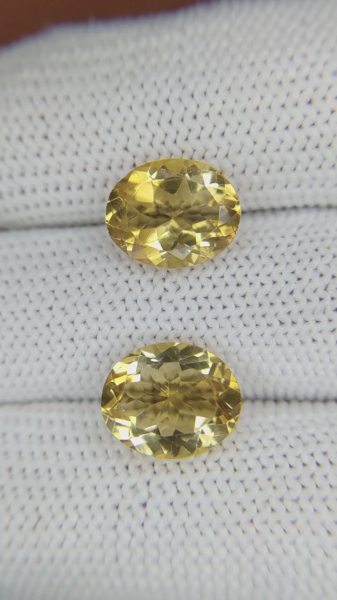 5.94&nbsp;Ct.Tw.Total Carat Weight Citrine Pair from Brazil Size Video