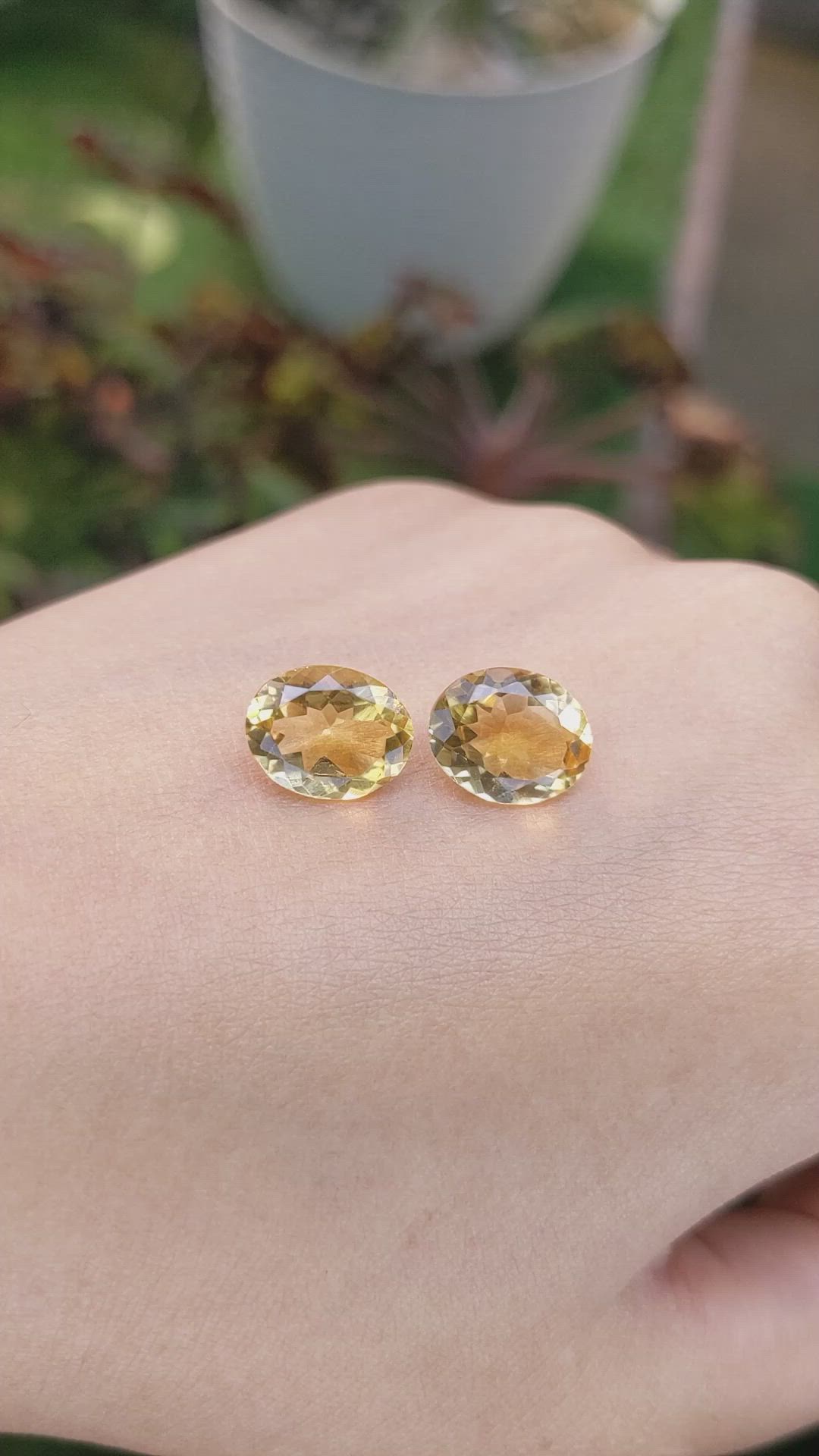 5.94&nbsp;Ct.Tw.Total Carat Weight Citrine Pair from Brazil Size Video