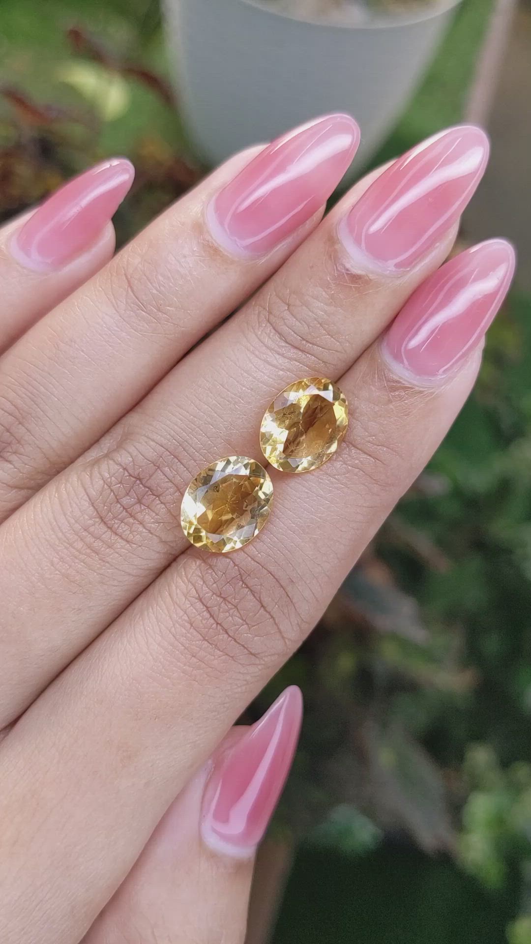 5.94&nbsp;Ct.Tw.Total Carat Weight Citrine Pair from Brazil Size Video