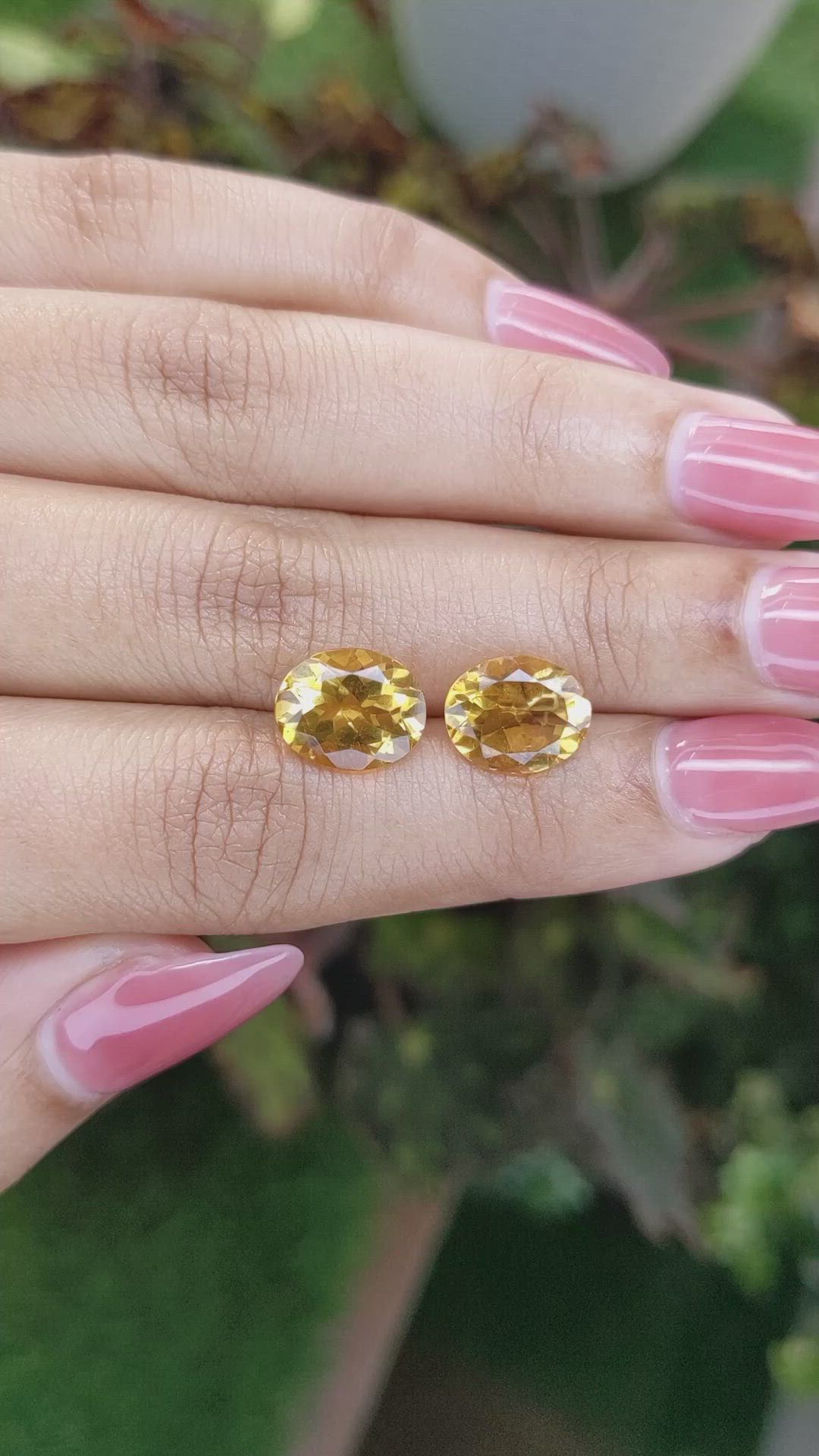 5.64&nbsp;Ct.Tw.Total Carat Weight Citrine Pair from Brazil Size Video