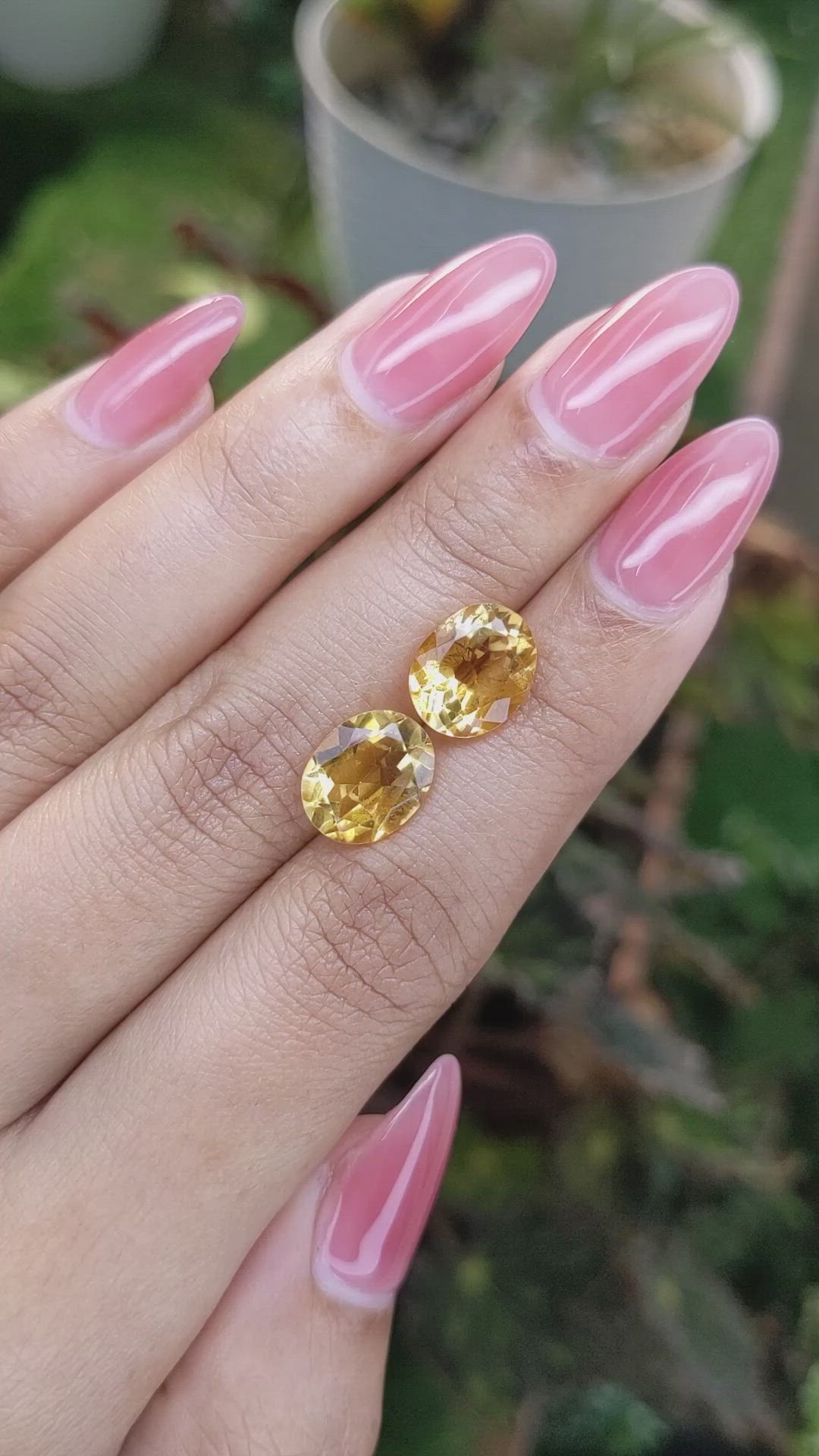 5.84&nbsp;Ct.Tw.Total Carat Weight Citrine Pair from Brazil Size Video