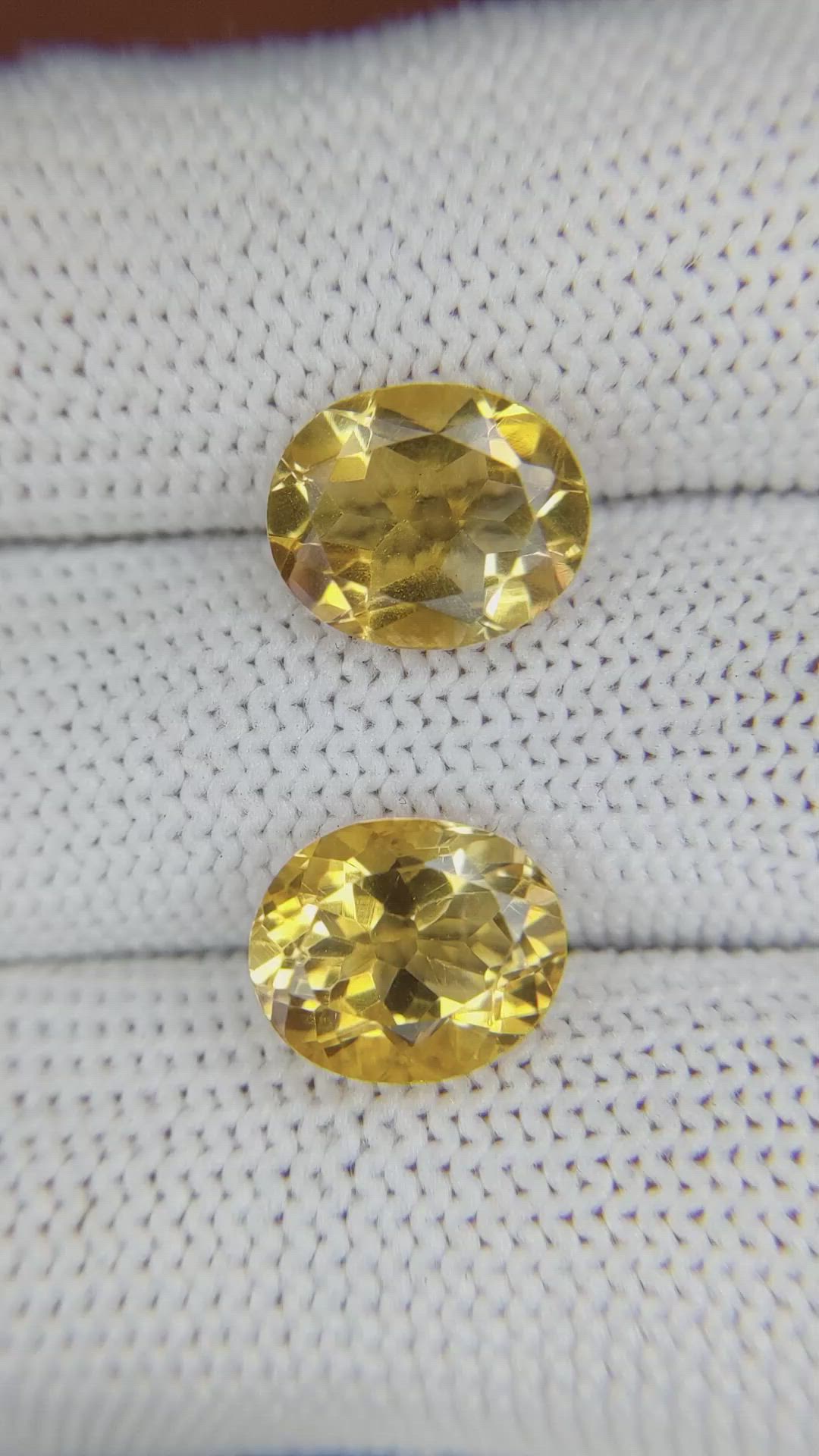 5.84&nbsp;Ct.Tw.Total Carat Weight Citrine Pair from Brazil Size Video