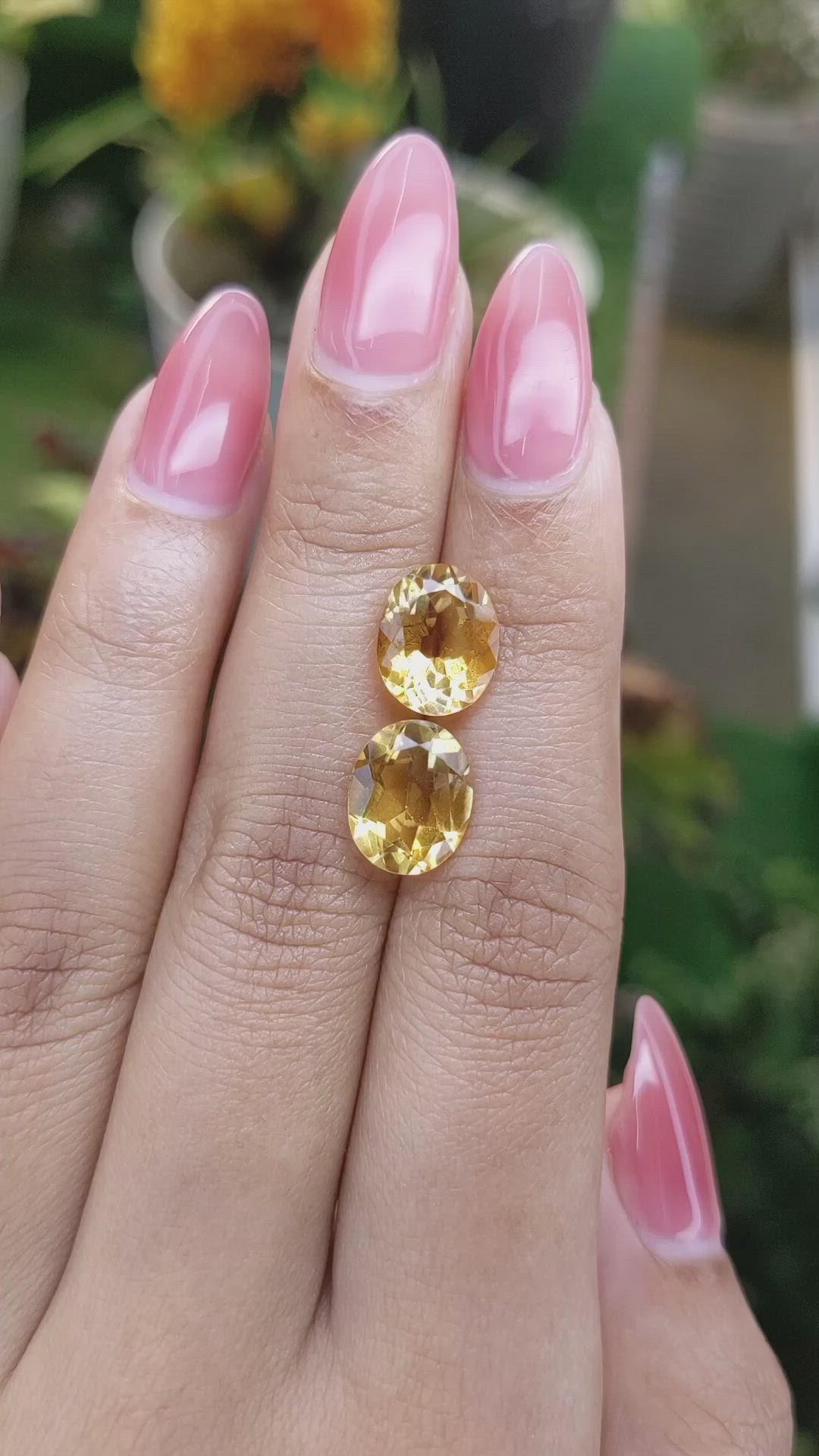 5.84&nbsp;Ct.Tw.Total Carat Weight Citrine Pair from Brazil Size Video