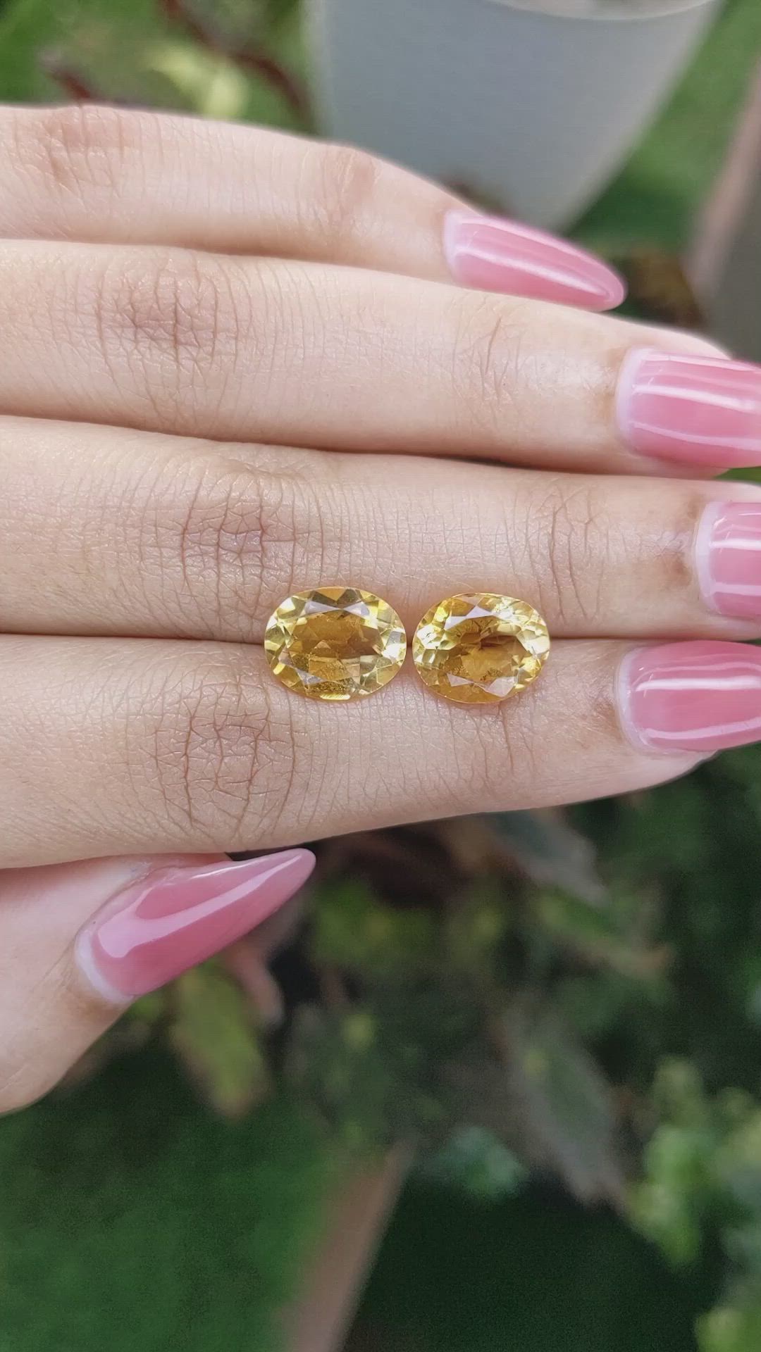 5.84&nbsp;Ct.Tw.Total Carat Weight Citrine Pair from Brazil Size Video
