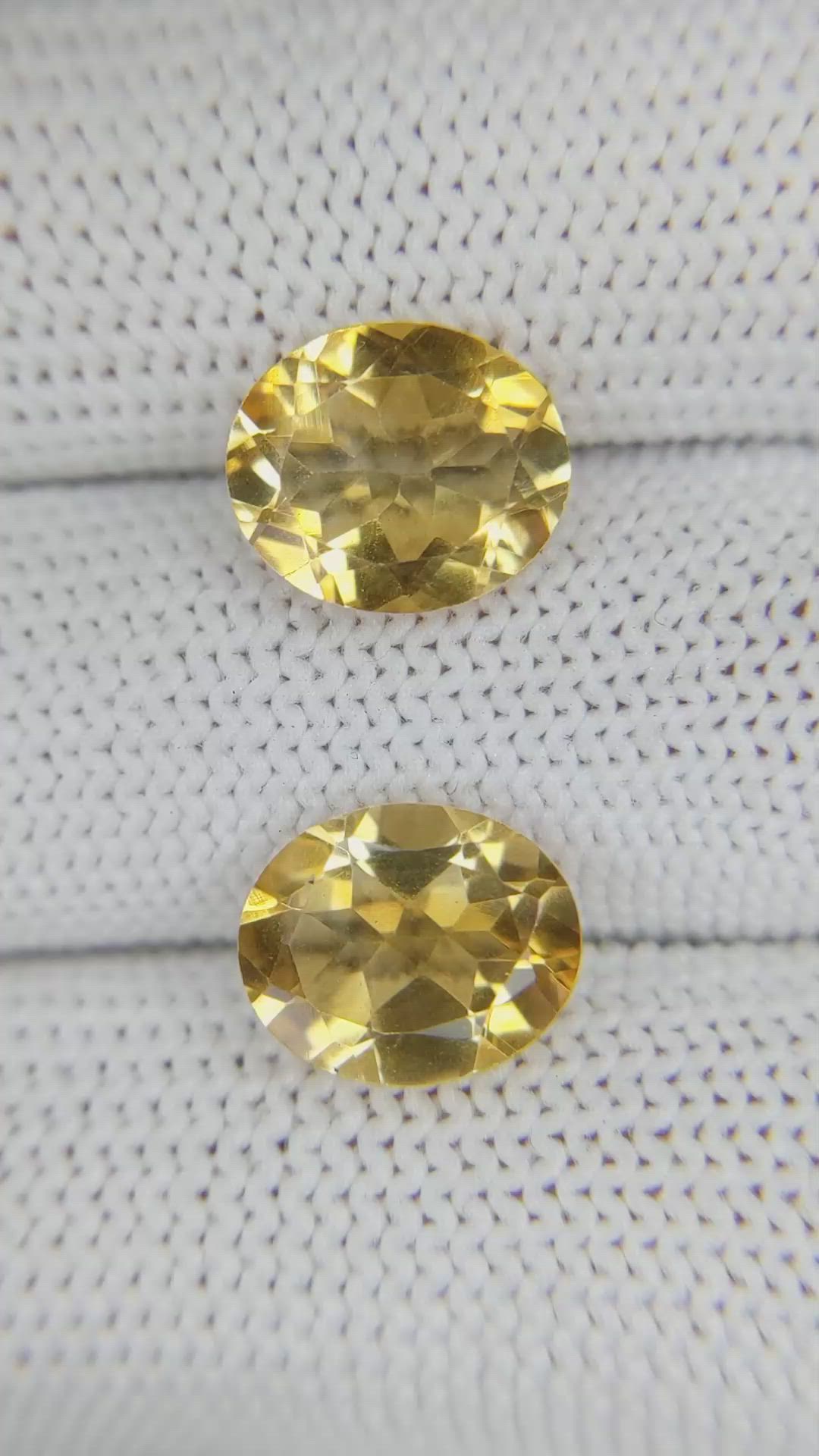 5.42&nbsp;Ct.Tw.Total Carat Weight Citrine Pair from Brazil Size Video