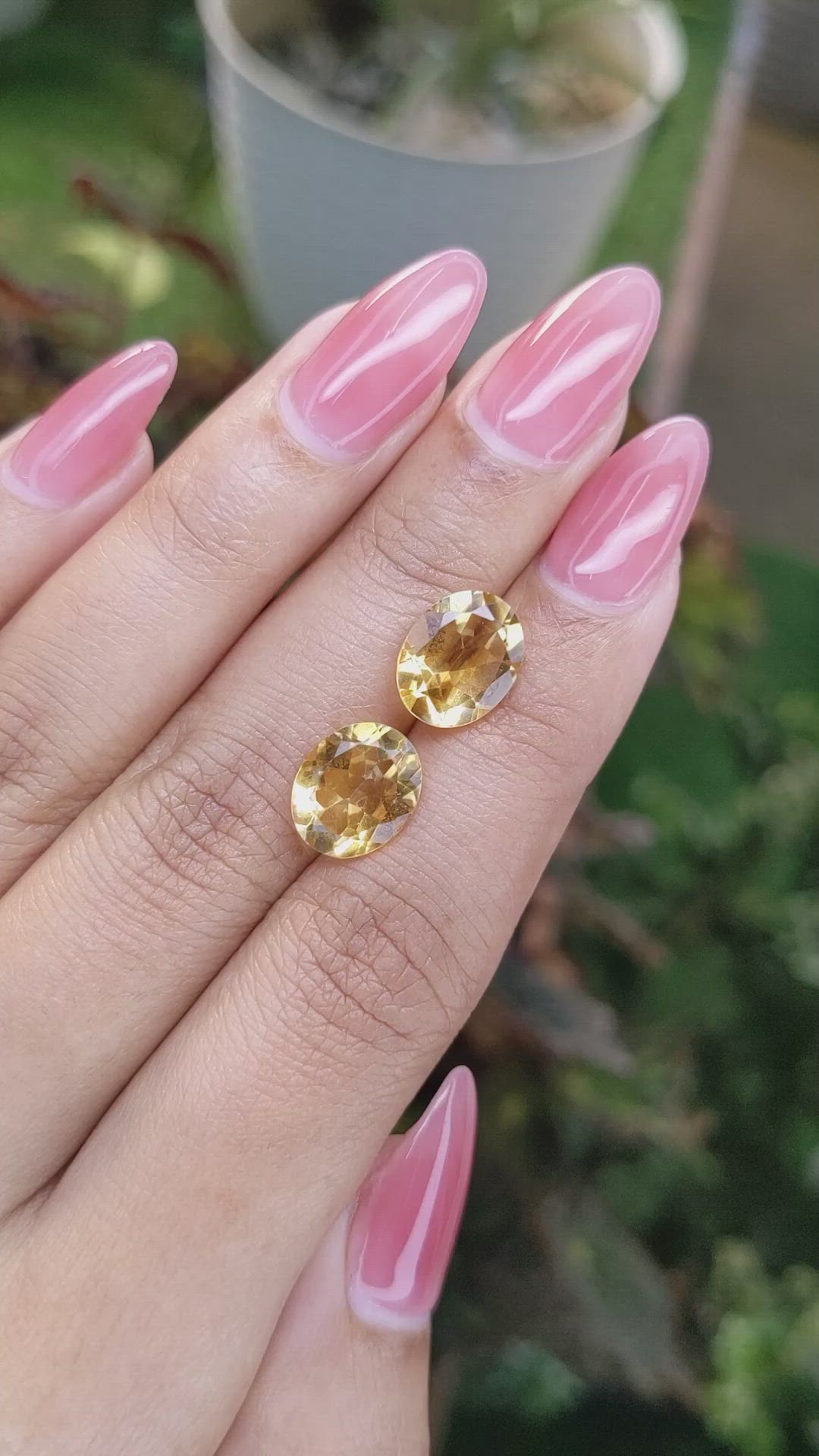 5.42&nbsp;Ct.Tw.Total Carat Weight Citrine Pair from Brazil Size Video