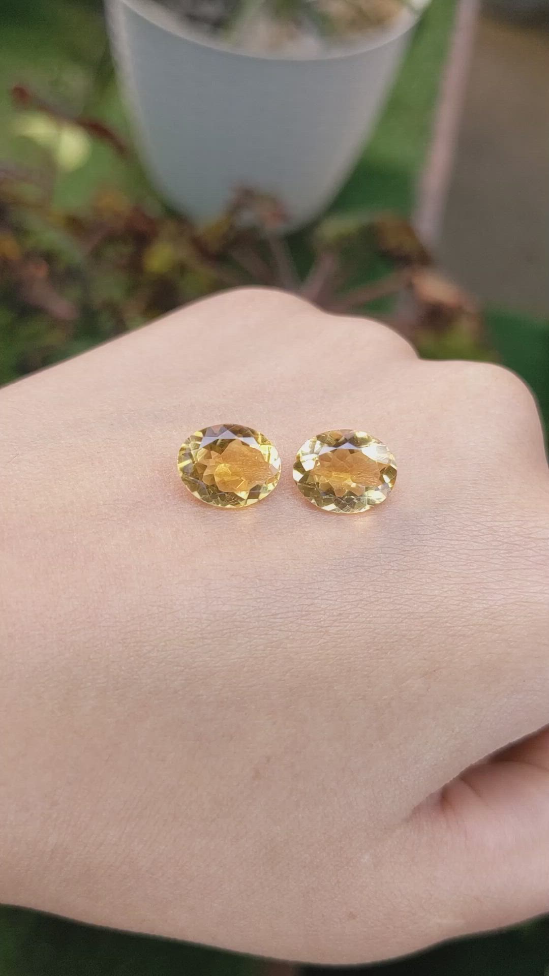 5.46&nbsp;Ct.Tw.Total Carat Weight Citrine Pair from Brazil Size Video