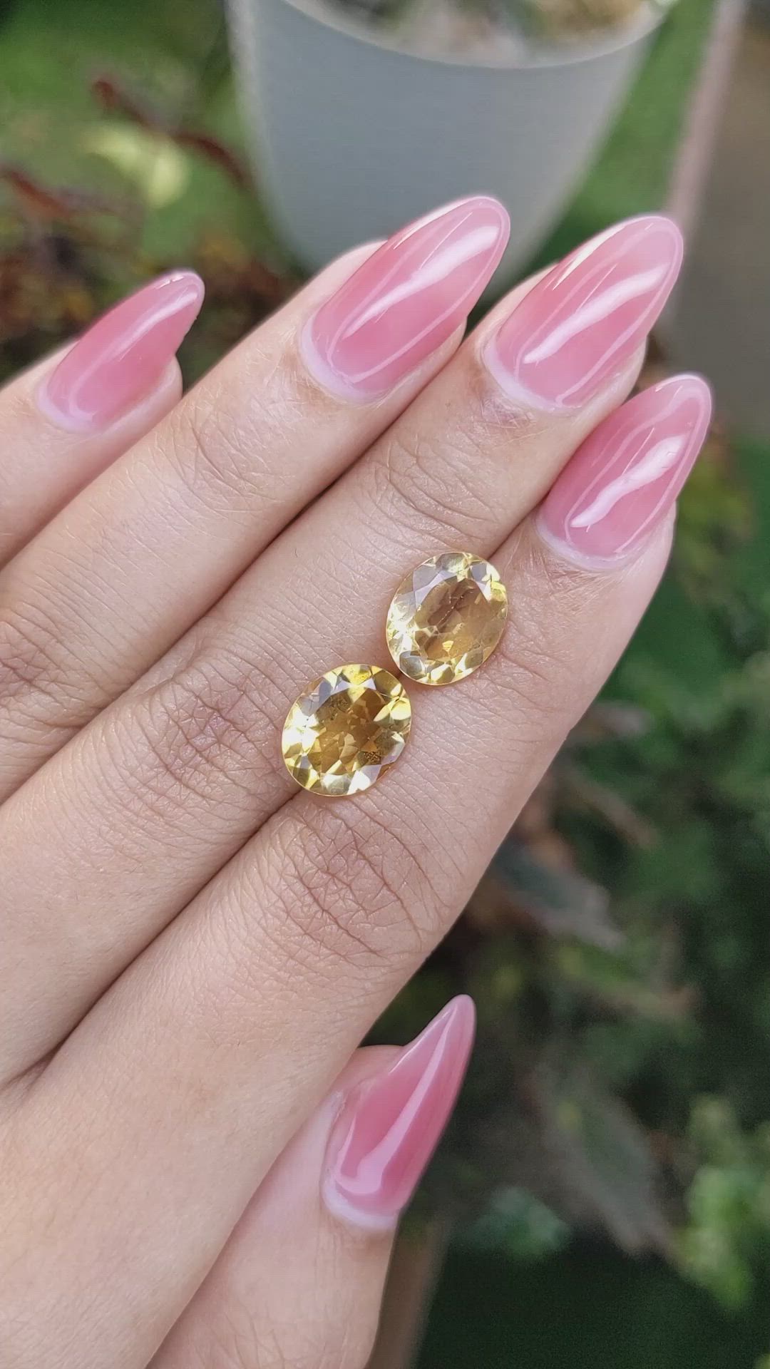 5.94&nbsp;Ct.Tw.Total Carat Weight Citrine Pair from Brazil Size Video