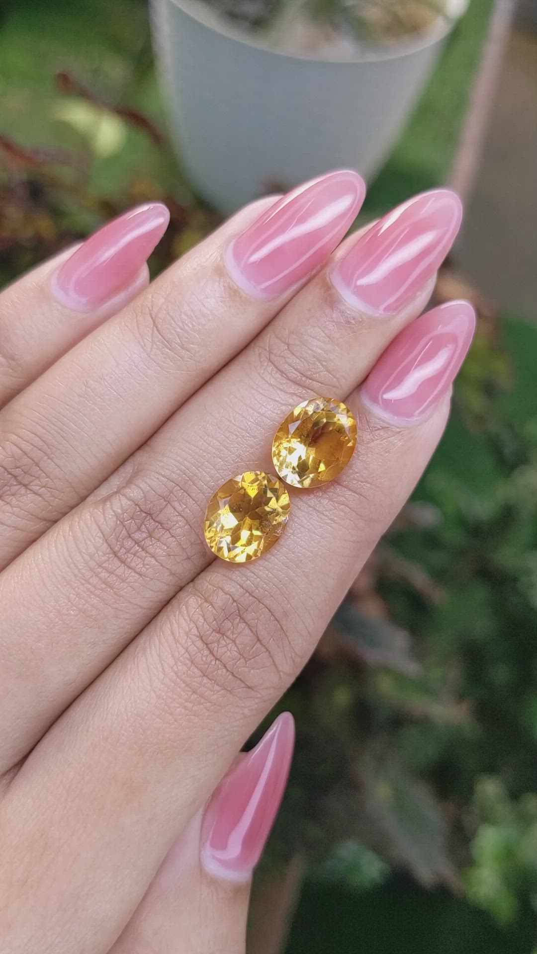 6.81&nbsp;Ct.Tw.Total Carat Weight Citrine Pair from Brazil Size Video